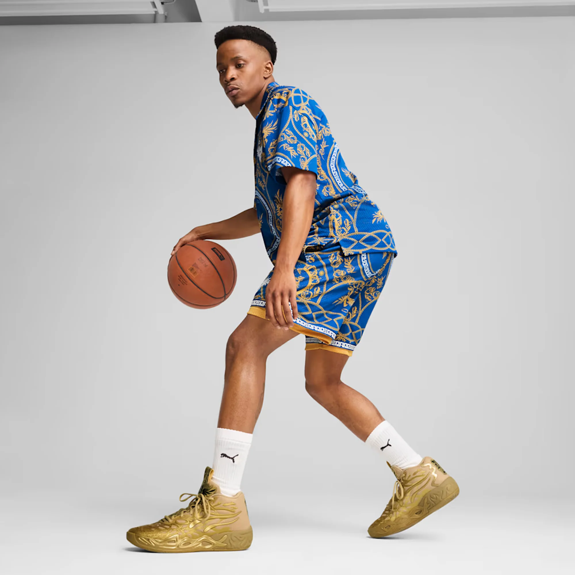 PUMA | X LAMELO BALL GOLDEN CHILD SHORTS { BLUE - Image 7
