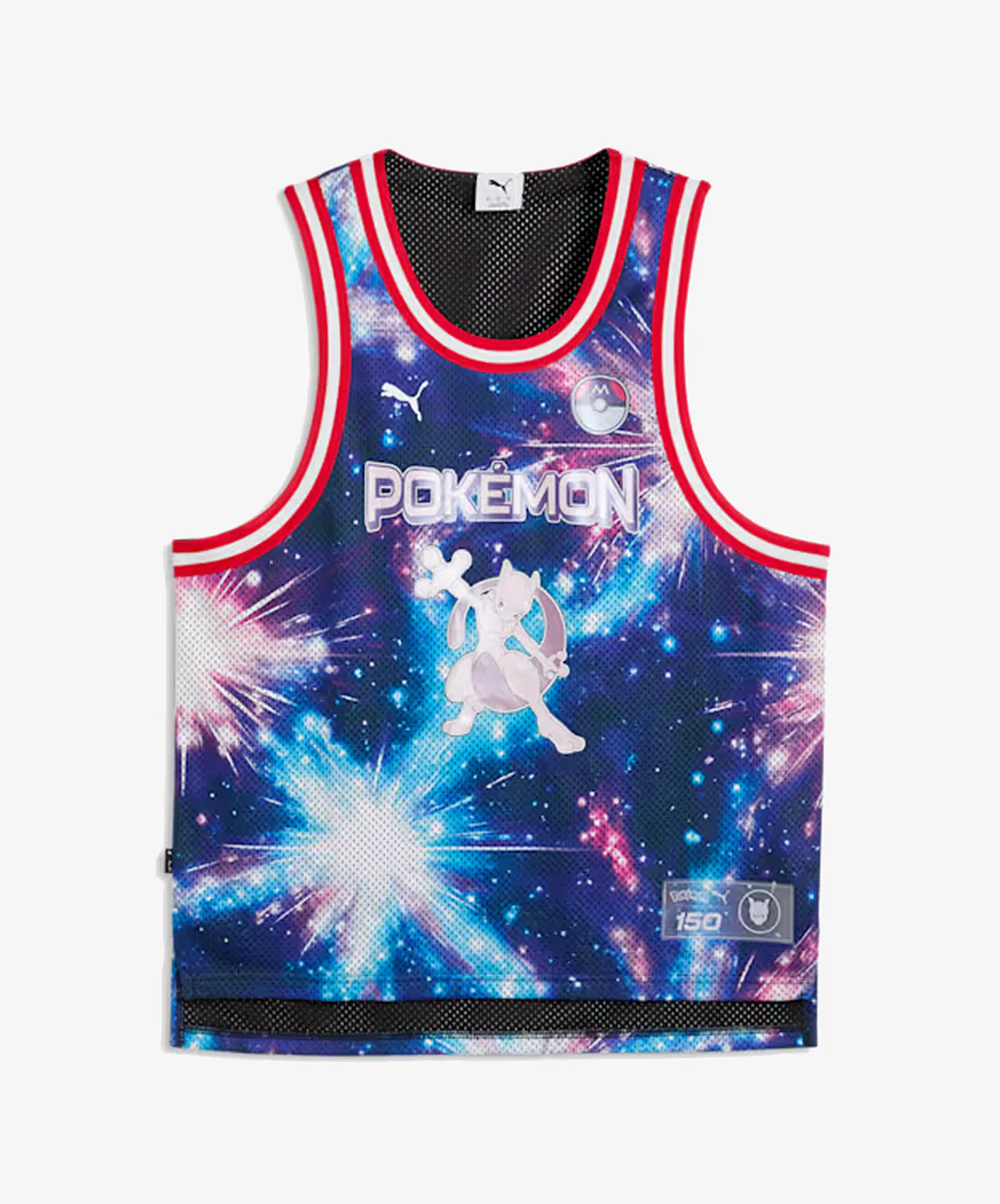 PUMA | X POKEMON GRAPHIC SLEEVELESS BASKETBALL JERSEY { PUMA BLACK-AOP - Image 3