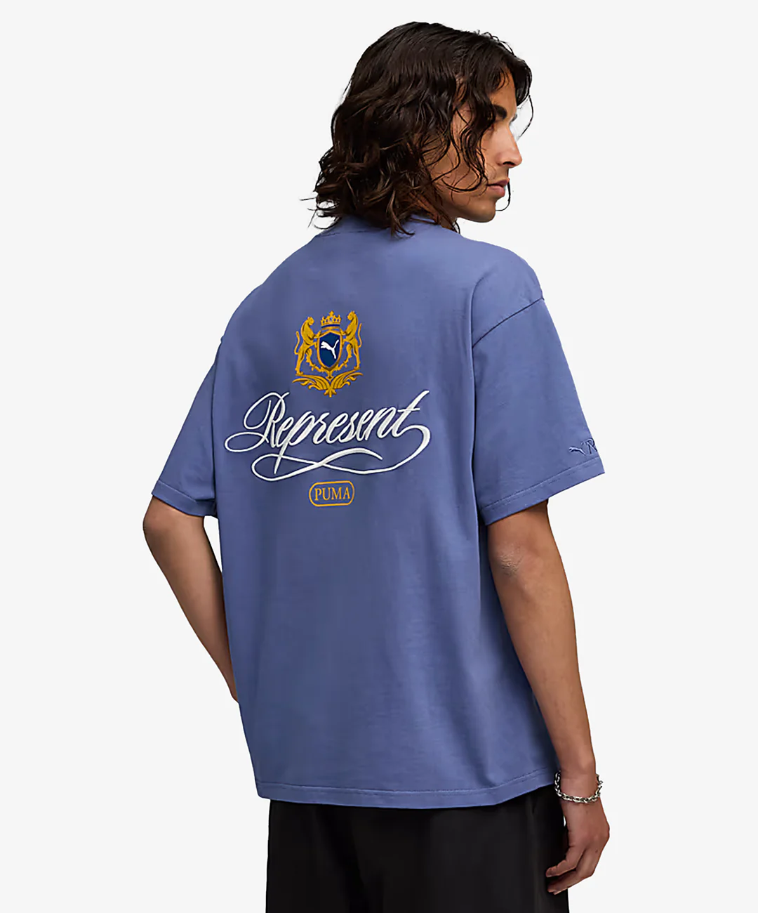 PUMA | x REPRESENT GRAPHIC TEE { BLUE DUSK - Image 2