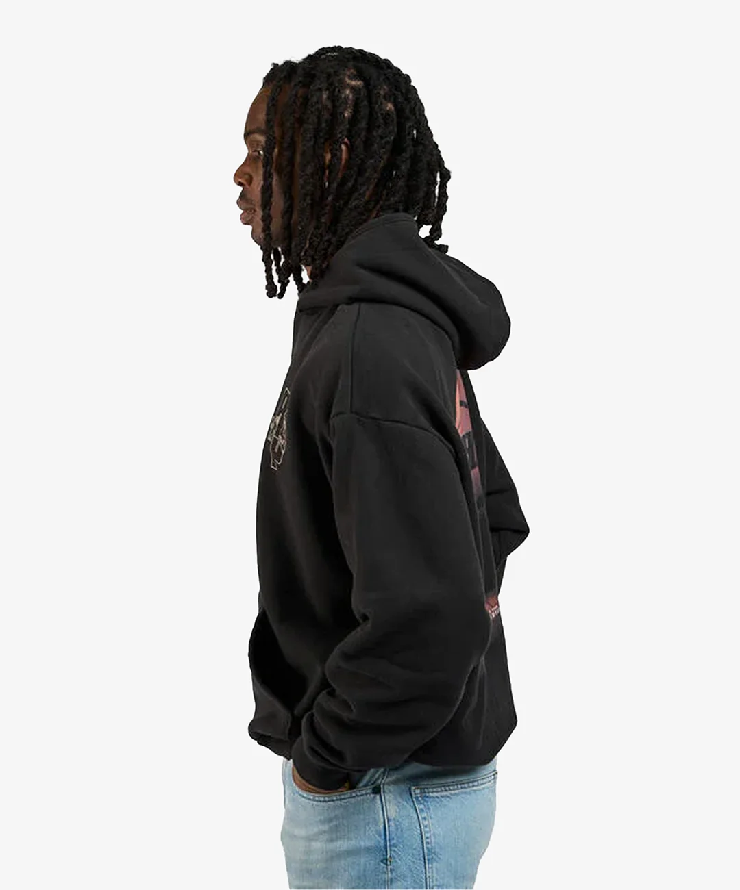 PUMA | x REPRESENT OVERSIZED HOODIE { BLACK - Image 3