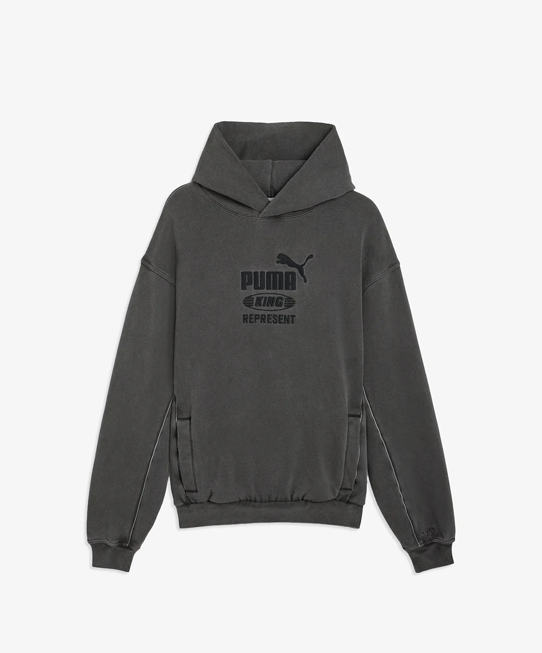PUMA | x REPRESENT OVERSIZED HOODIE { FLAT DARK GRAY - Image 7