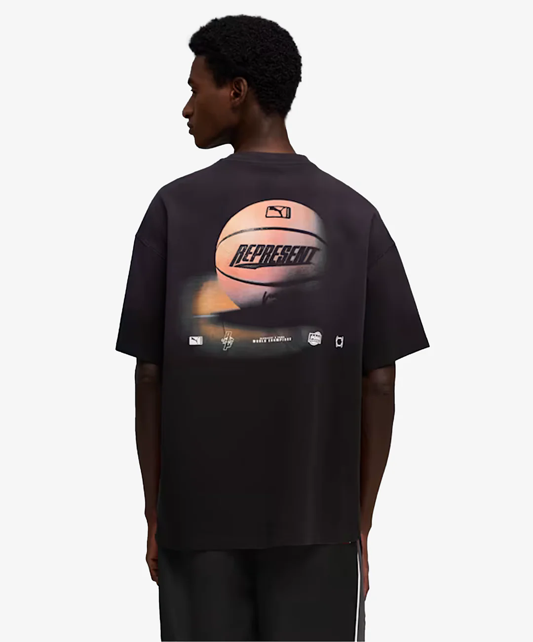 PUMA | x REPRESENT OVERSIZED TEE { BLACK - Image 2