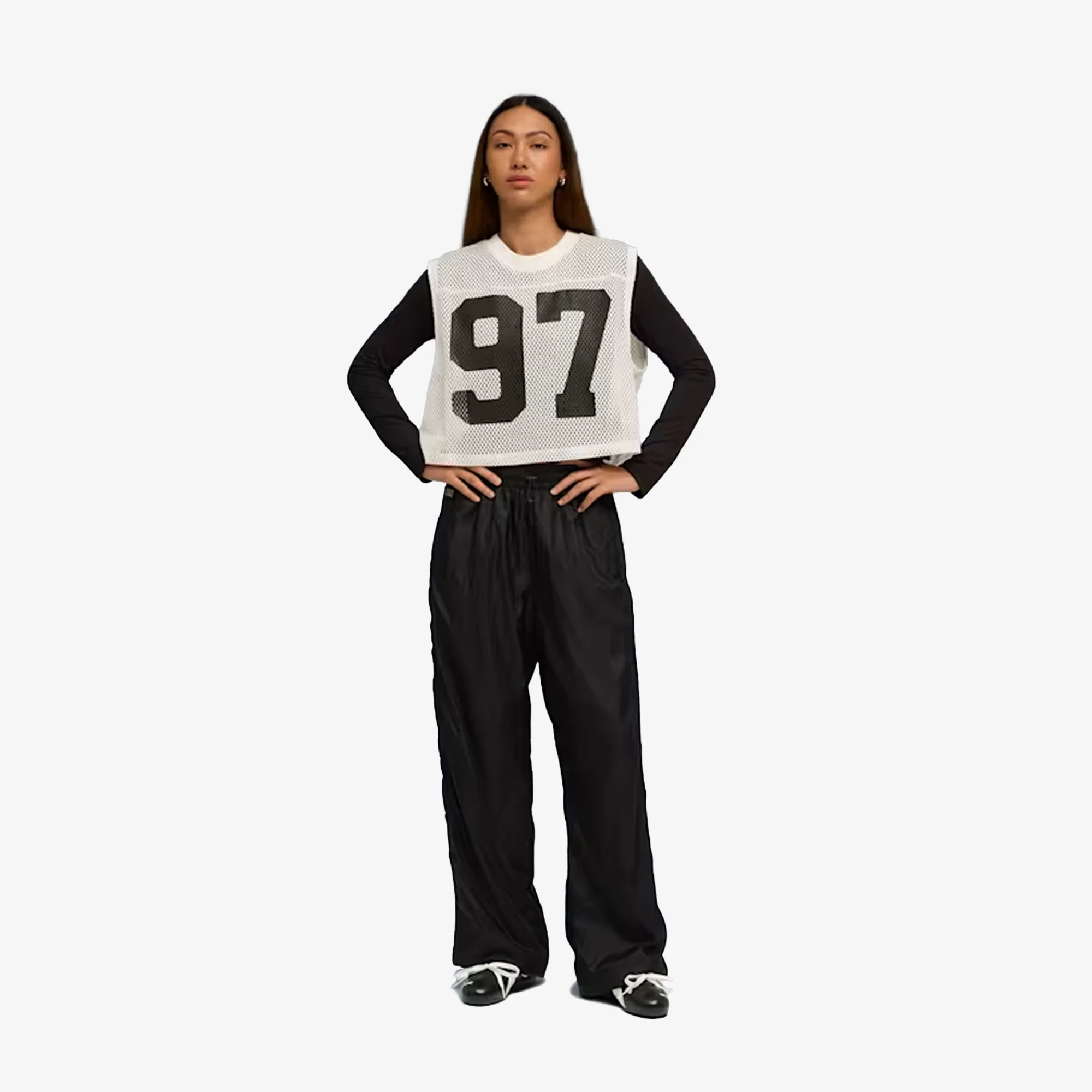 PUMA | x ROSÉ RELAXED MESH TOP { WARM WHITE - Image 7