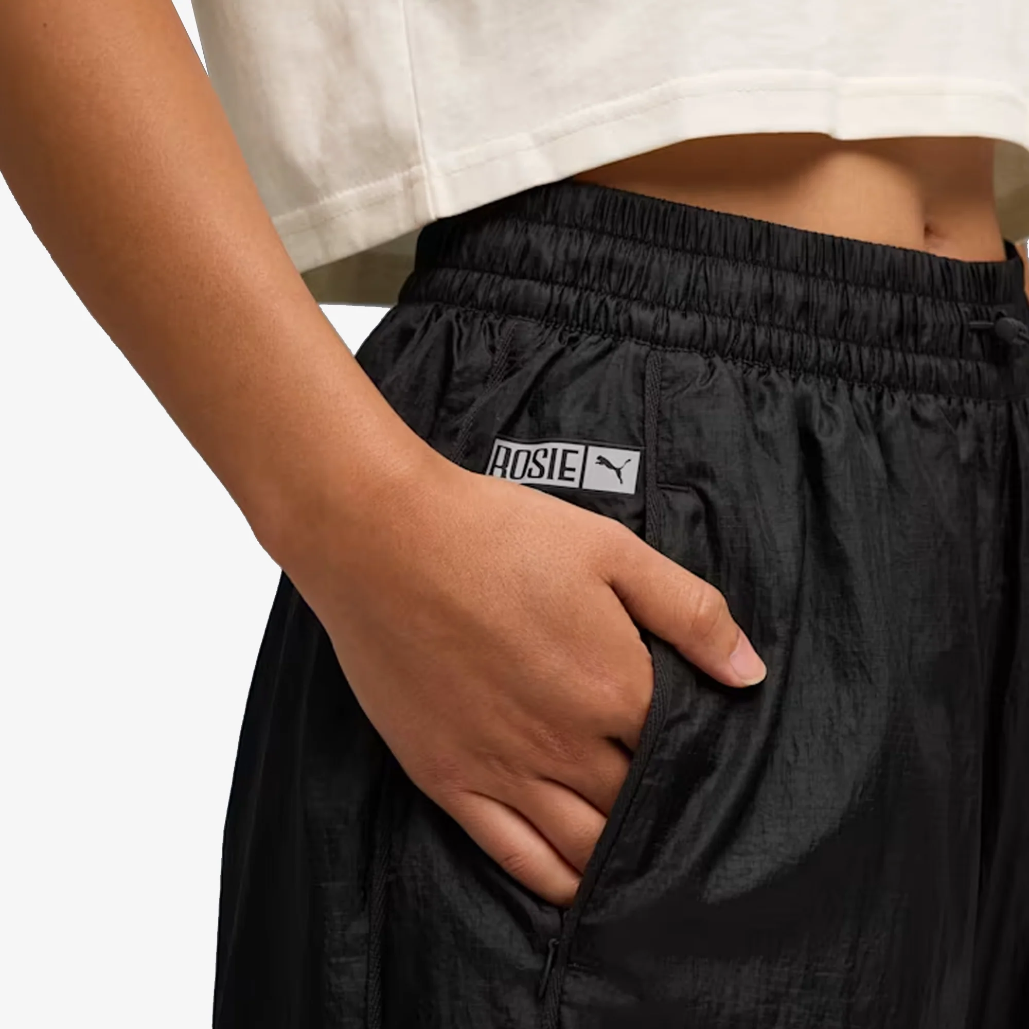 Puma | x ROSÉ T7 TRACK PANTS { BLACK - Image 5