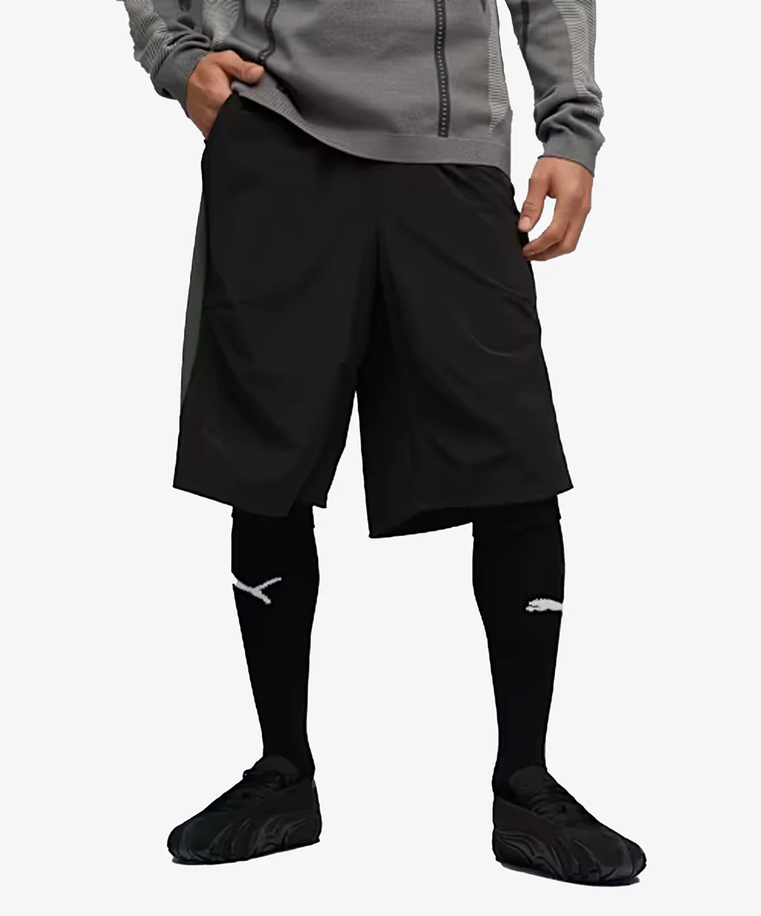 PUMA | x SAN SAN GEAR REGULAR FIT WOVEN SHORTS { PUMA BLACK