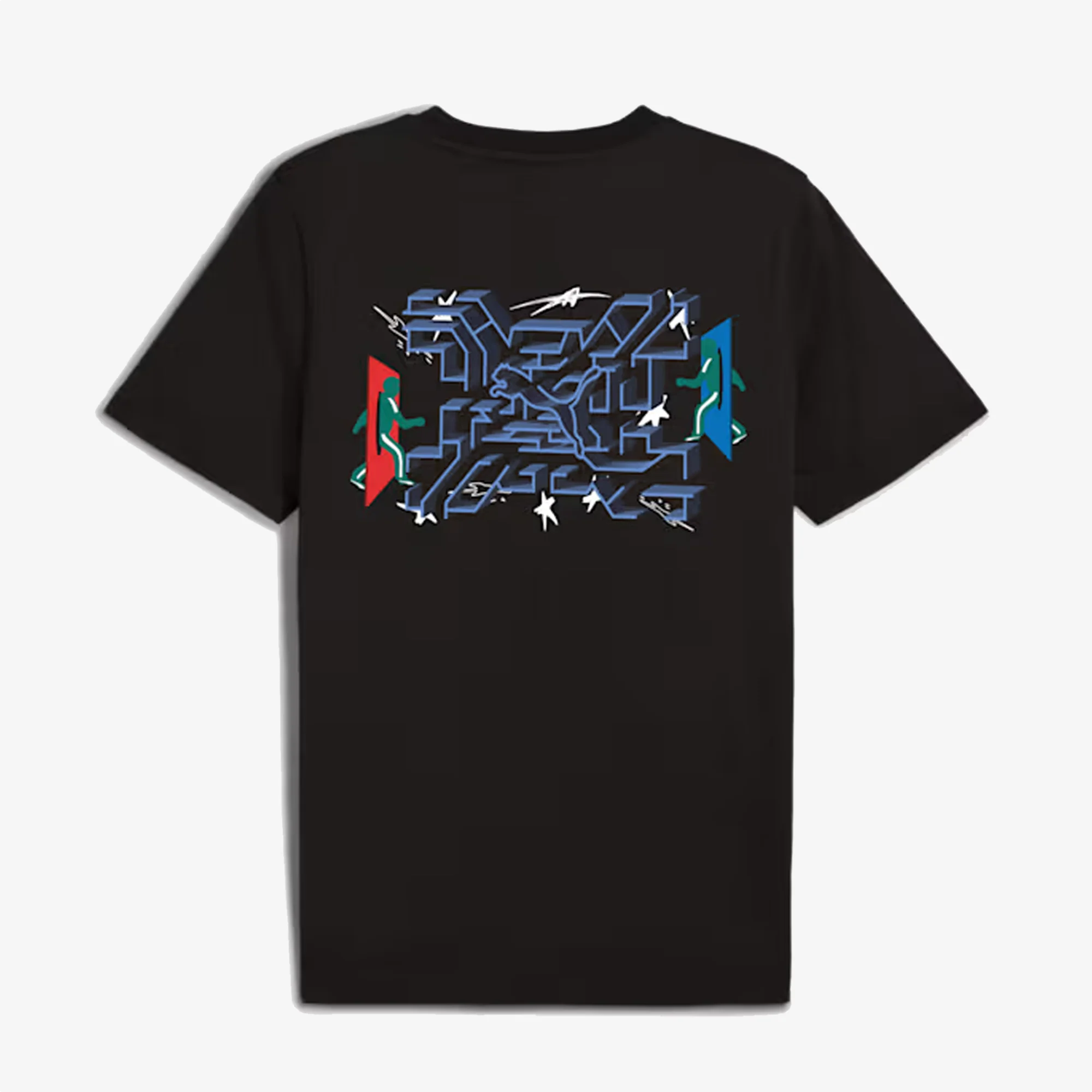 PUMA | X SQUID GAME GRAPHIC GLOW T-SHIRT { BLACK - Image 4