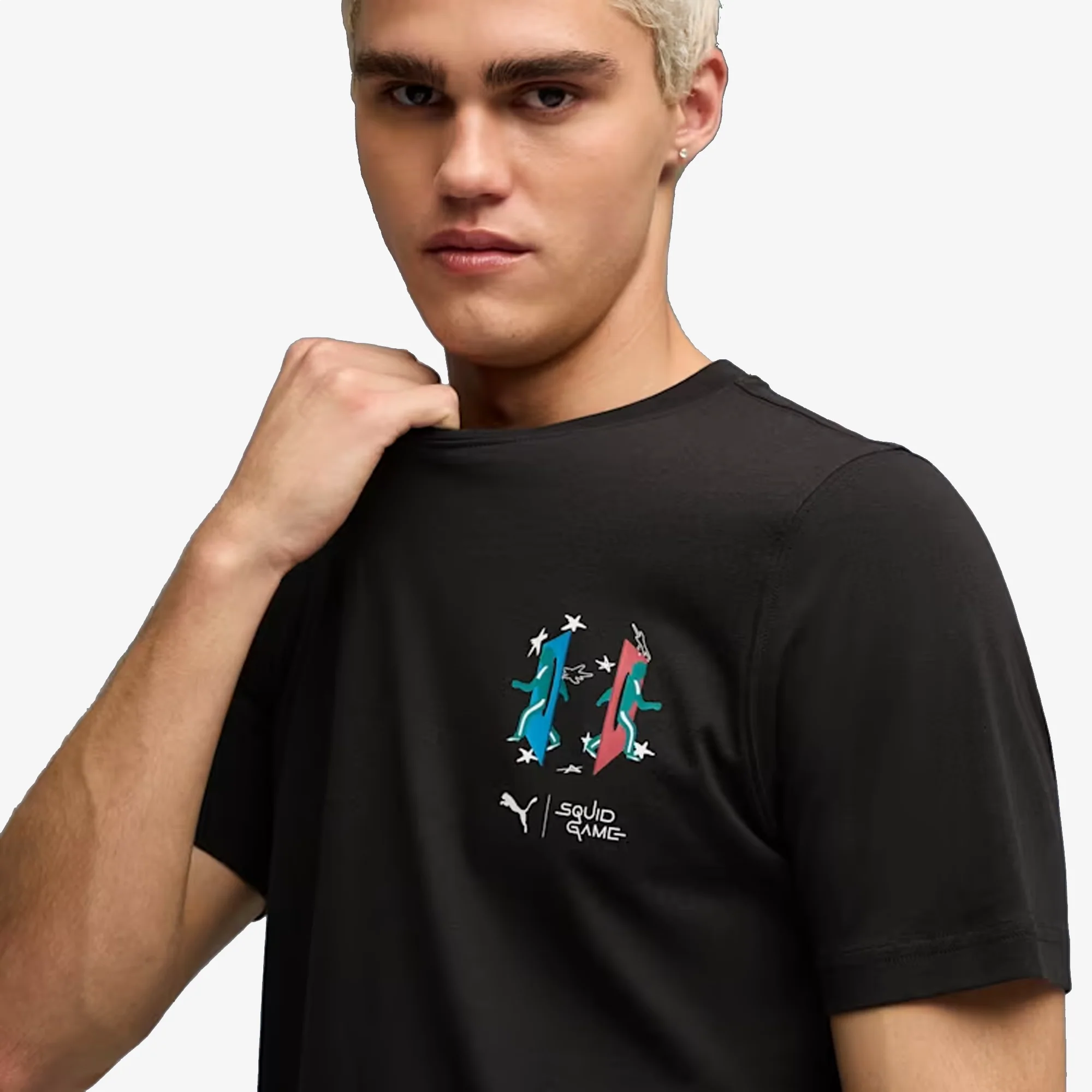 PUMA | X SQUID GAME GRAPHIC GLOW T-SHIRT { BLACK - Image 6