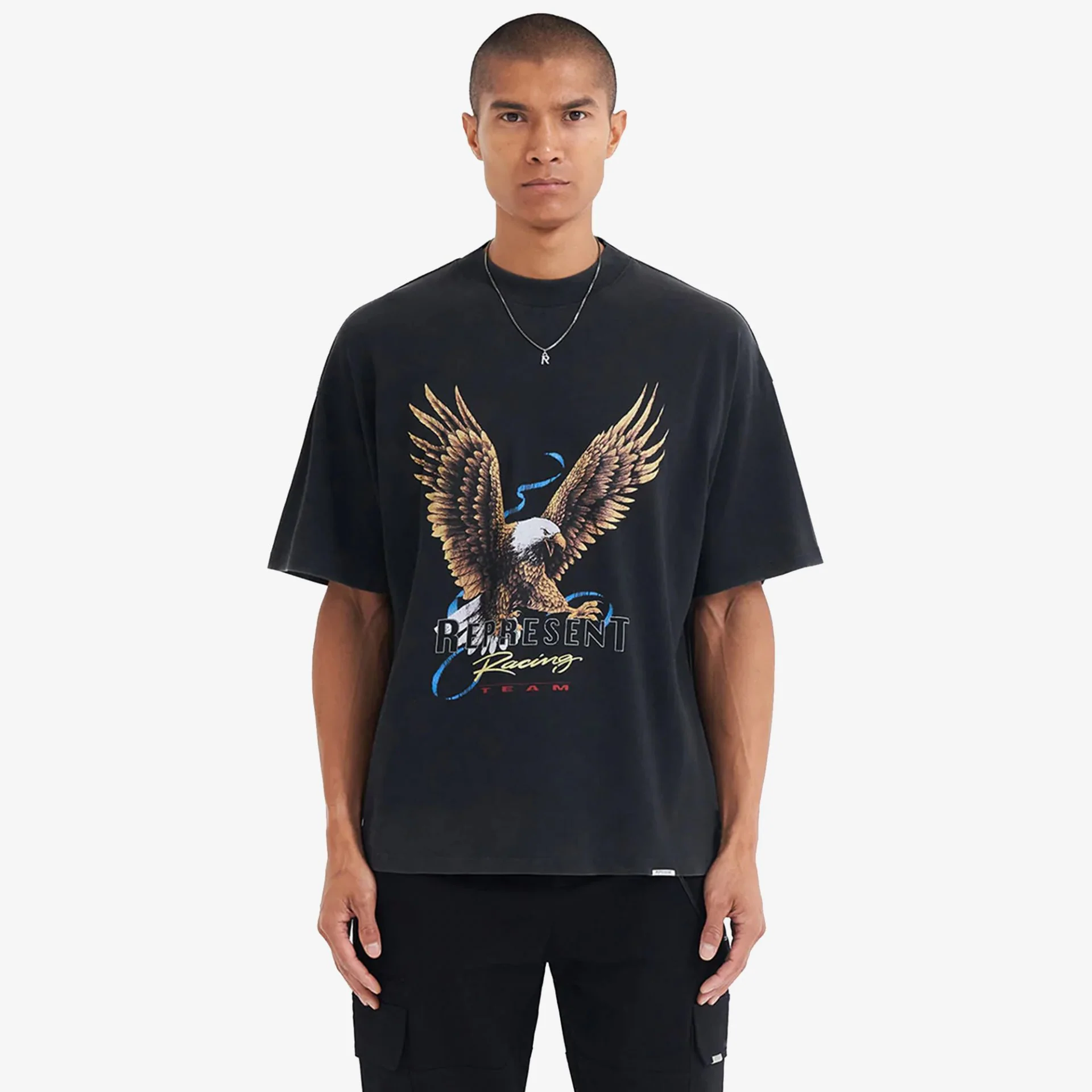 Represent | RACING TEAM EAGLE T-SHIRT { VINTAGE BLACK
