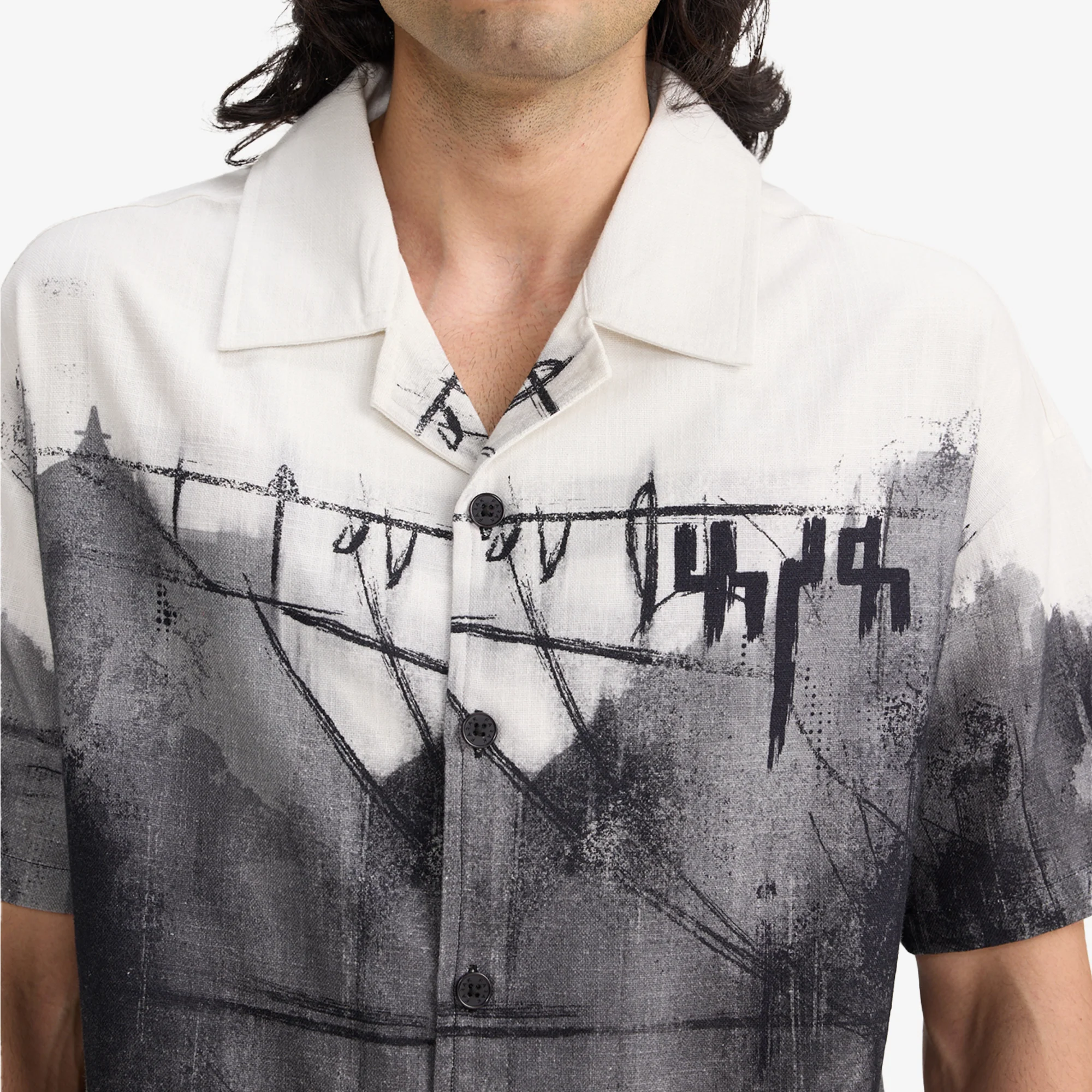 F A R A K | RAIN SHIRT { BLACK/WHITE - Image 7