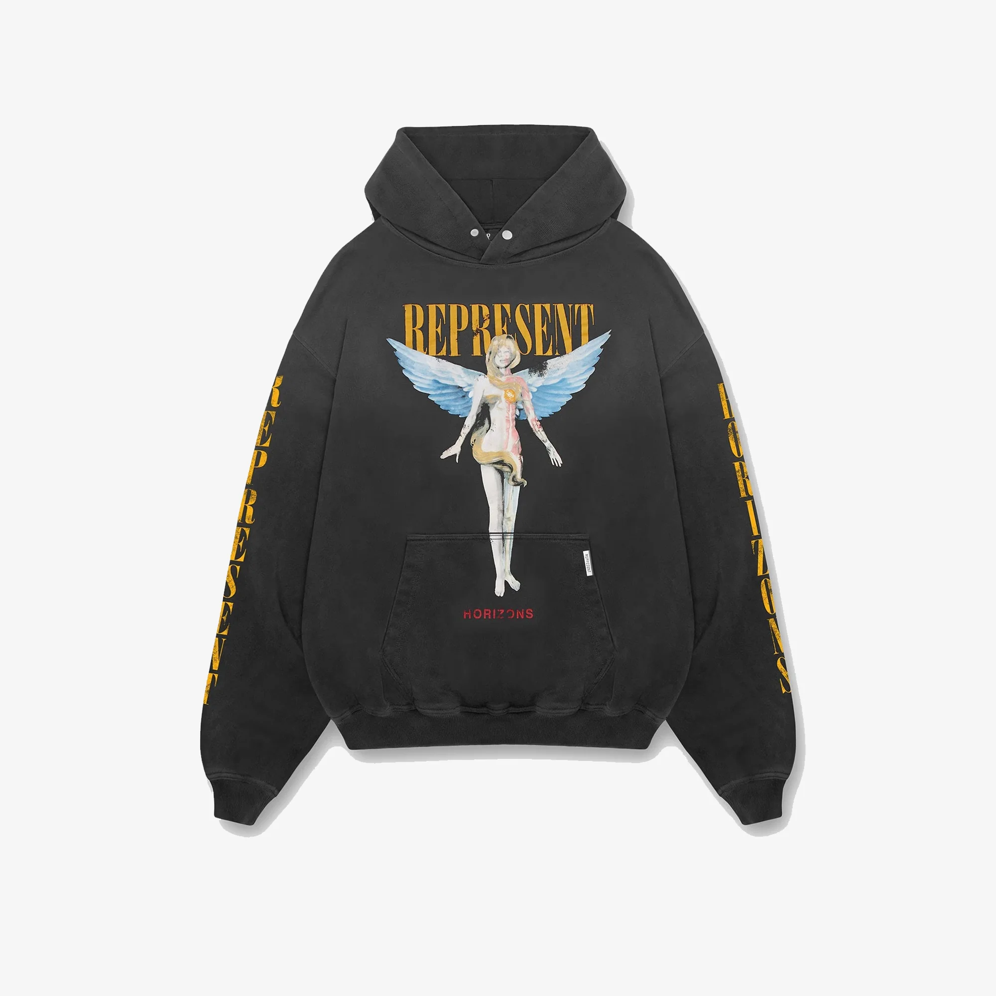 Represent | REBORN HOODIE { AGED BLACK - Image 5