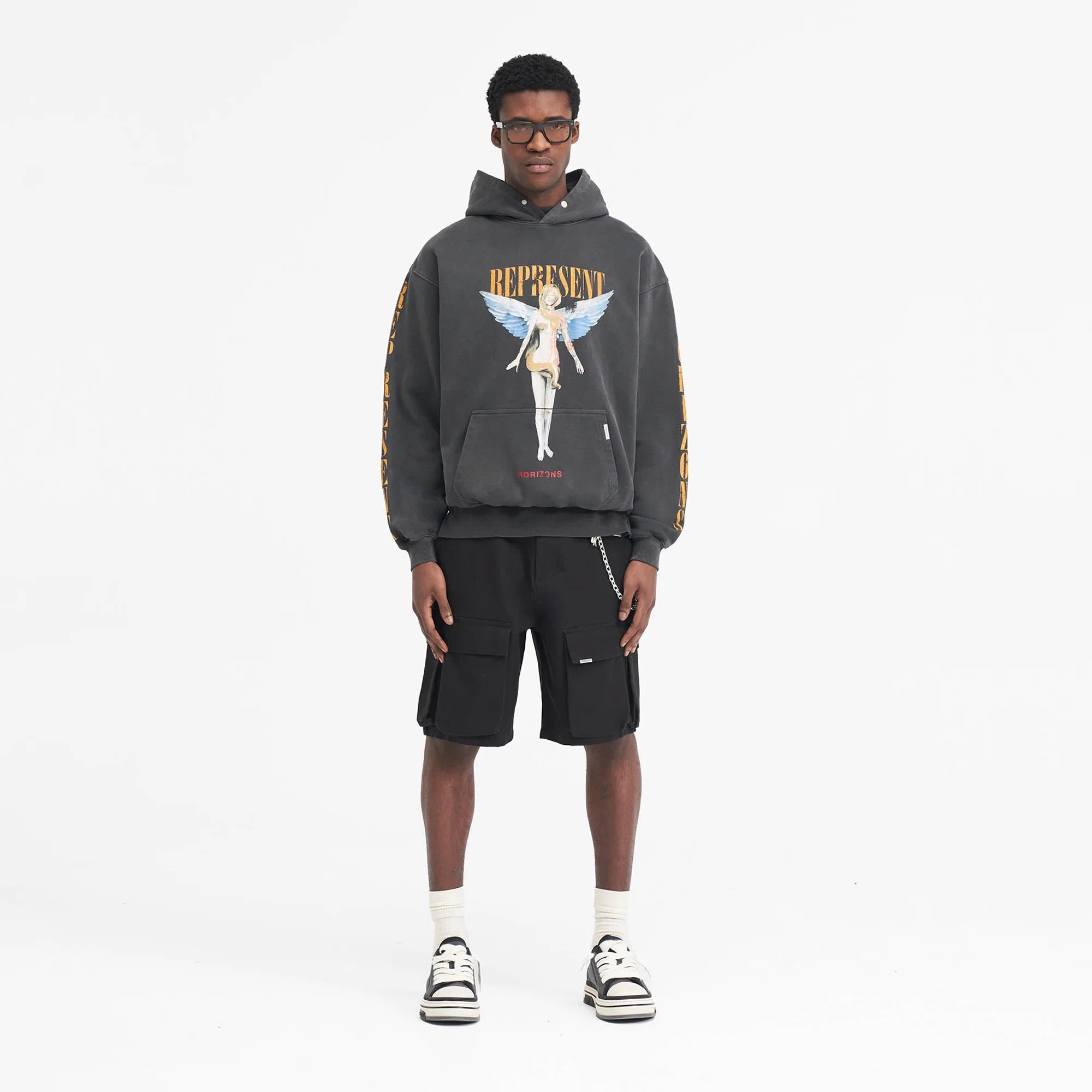 Represent | REBORN HOODIE { AGED BLACK - Image 6