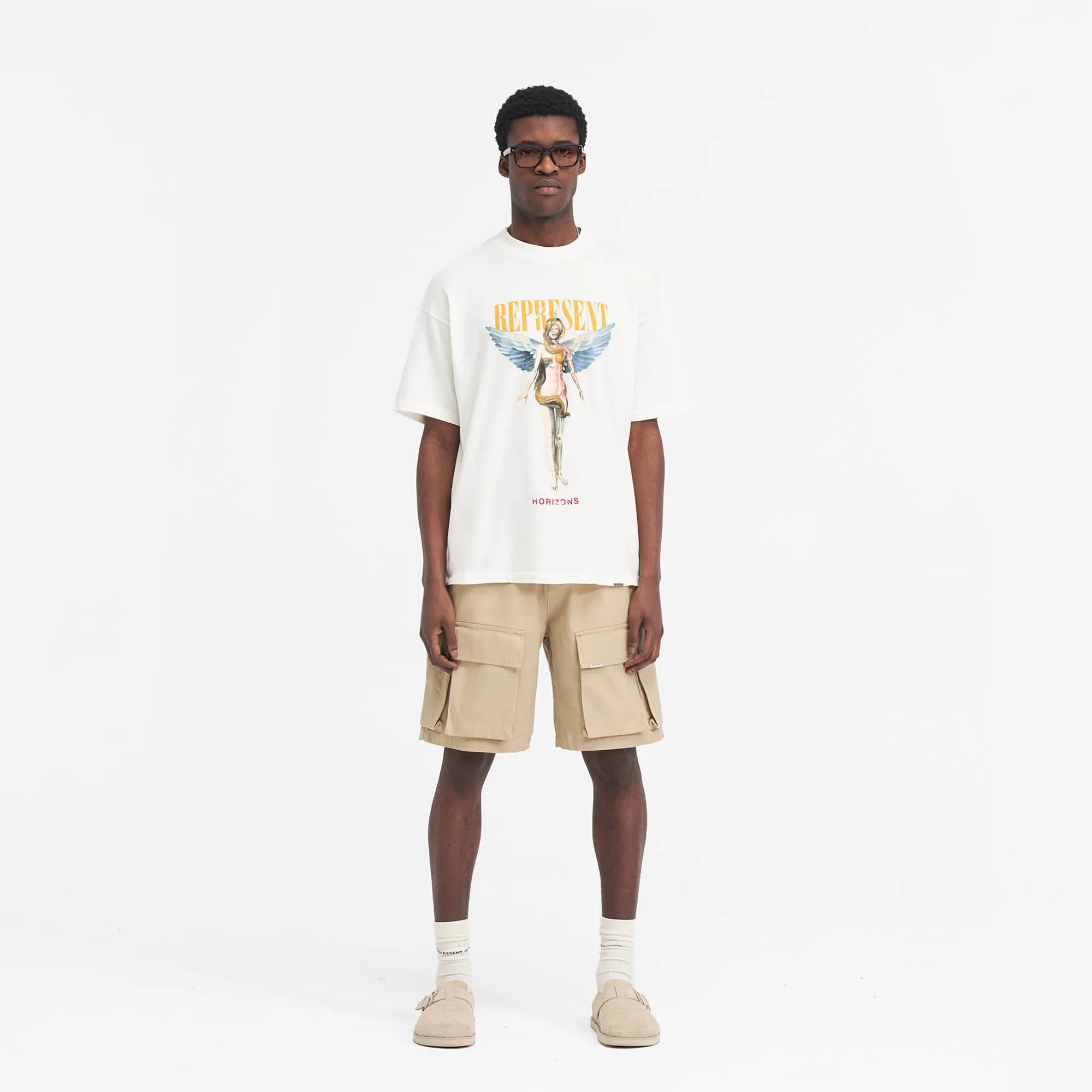Represent | REBORN T-SHIRT { FLAT WHITE - Image 6