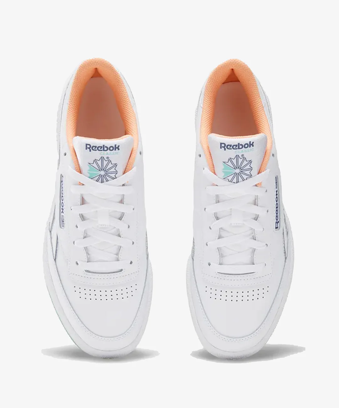 Reebok | CLUB C REVENGE { WHITE/BLUE/ORANGE - Image 2
