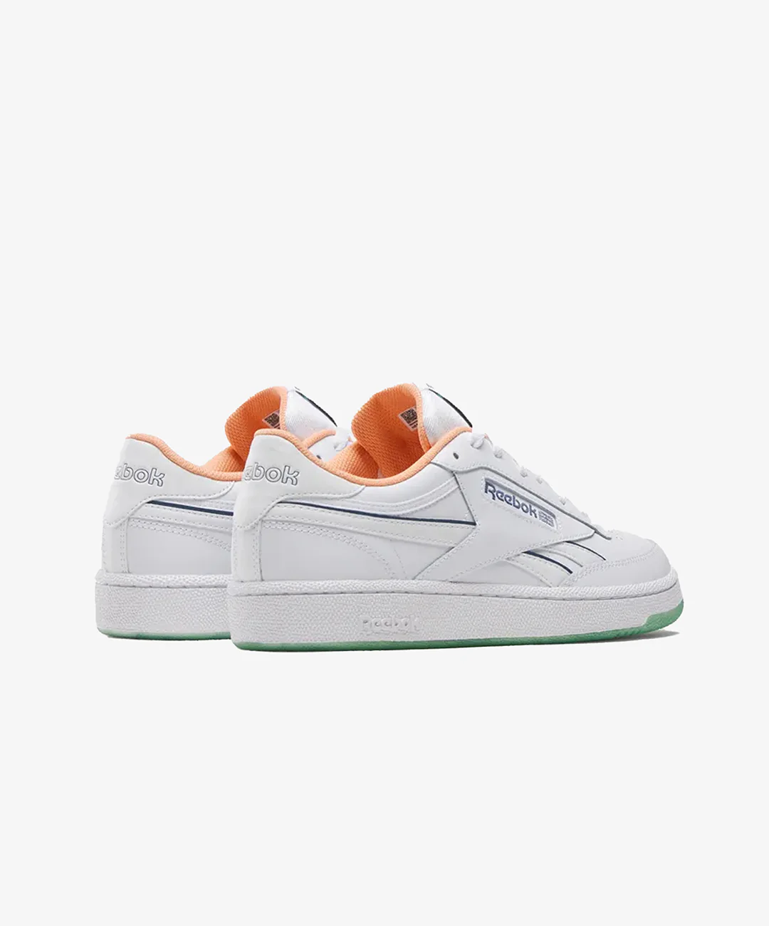 Reebok | CLUB C REVENGE { WHITE/BLUE/ORANGE - Image 4