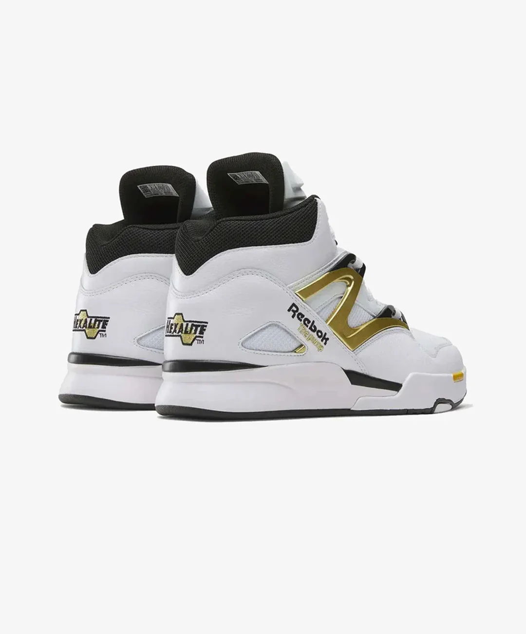 Reebok | PUMP OMNI ZONE II { WHITE/BLACK/GOLD - Image 3