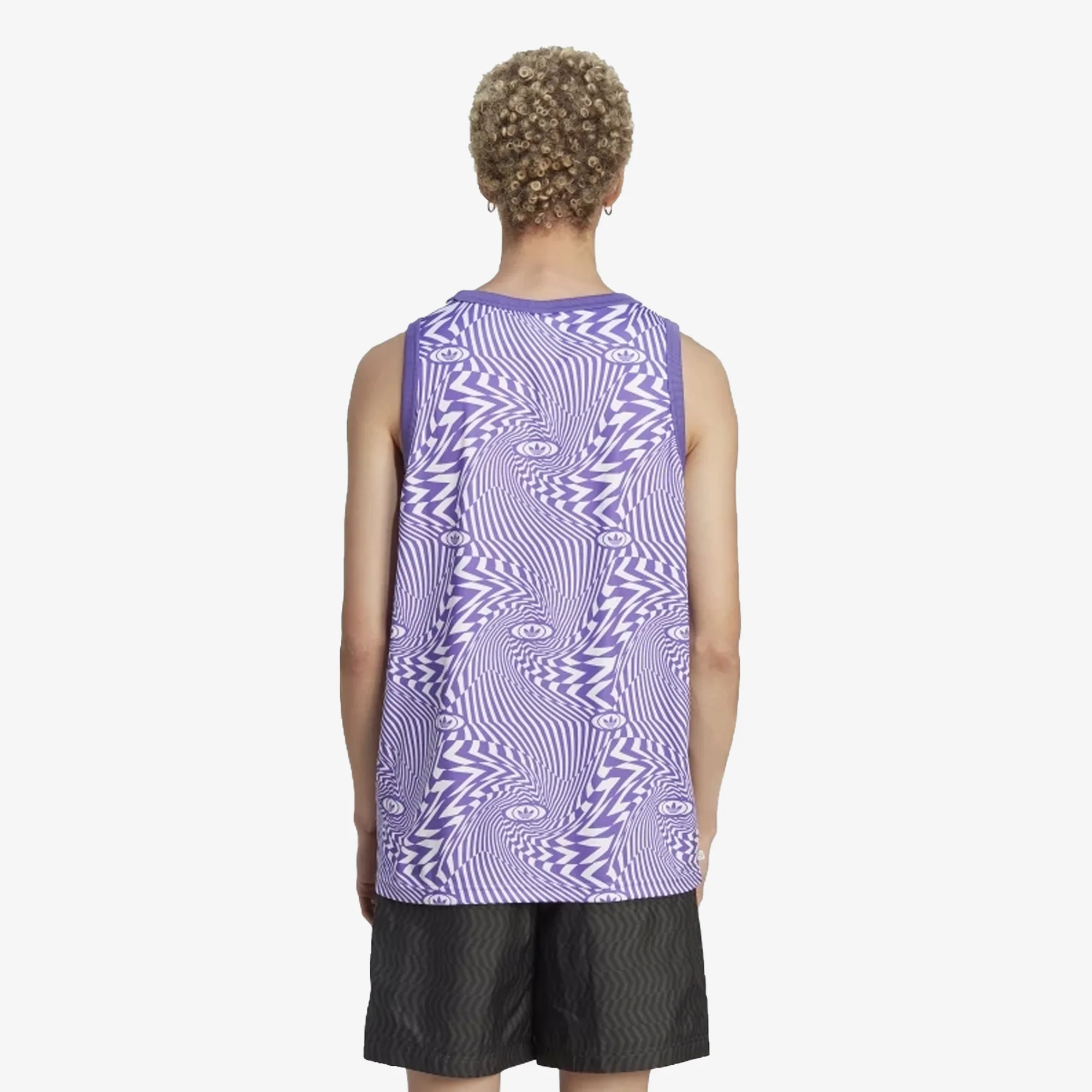 Adidas Originals | REKIVE ALLOVER PRINT TANK { WHITE/PURRUS - Image 2