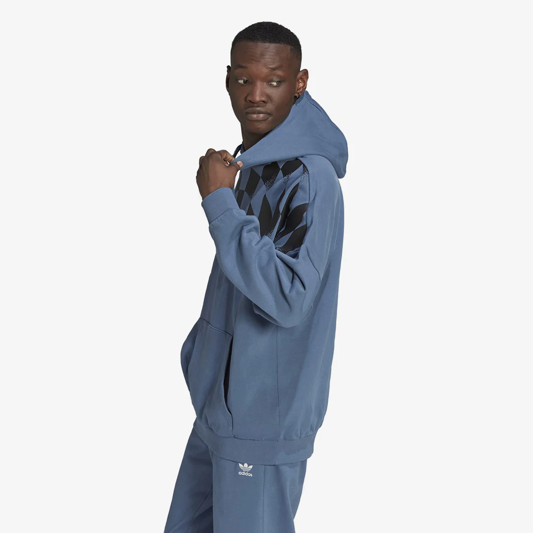 Adidas Originals | REKIVE GRAPHIC HOODIE { WONDER STEEL - Image 2