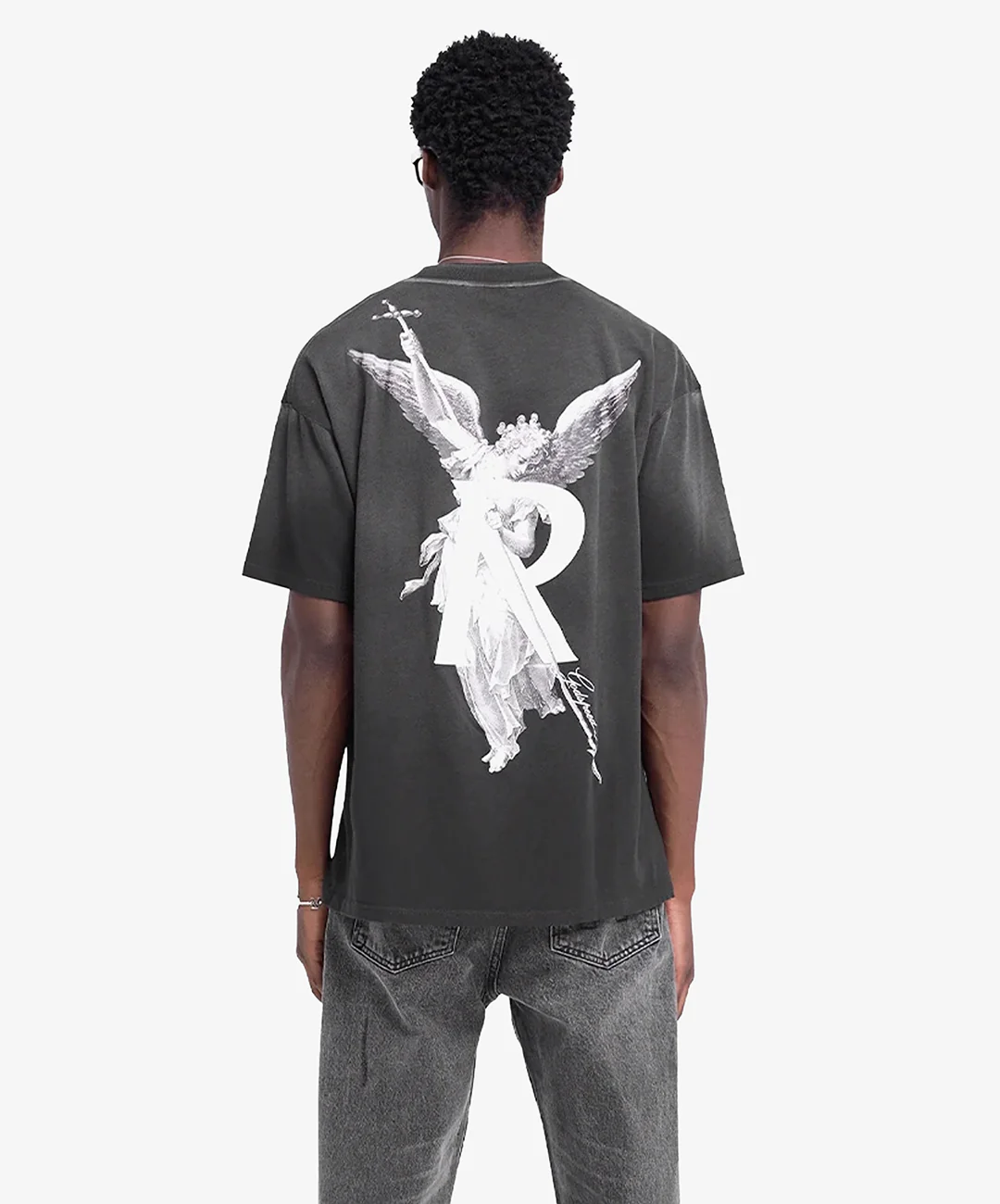 REPRESENT | ARCHANGEL T-SHIRT { STAINED BLACK - Image 2