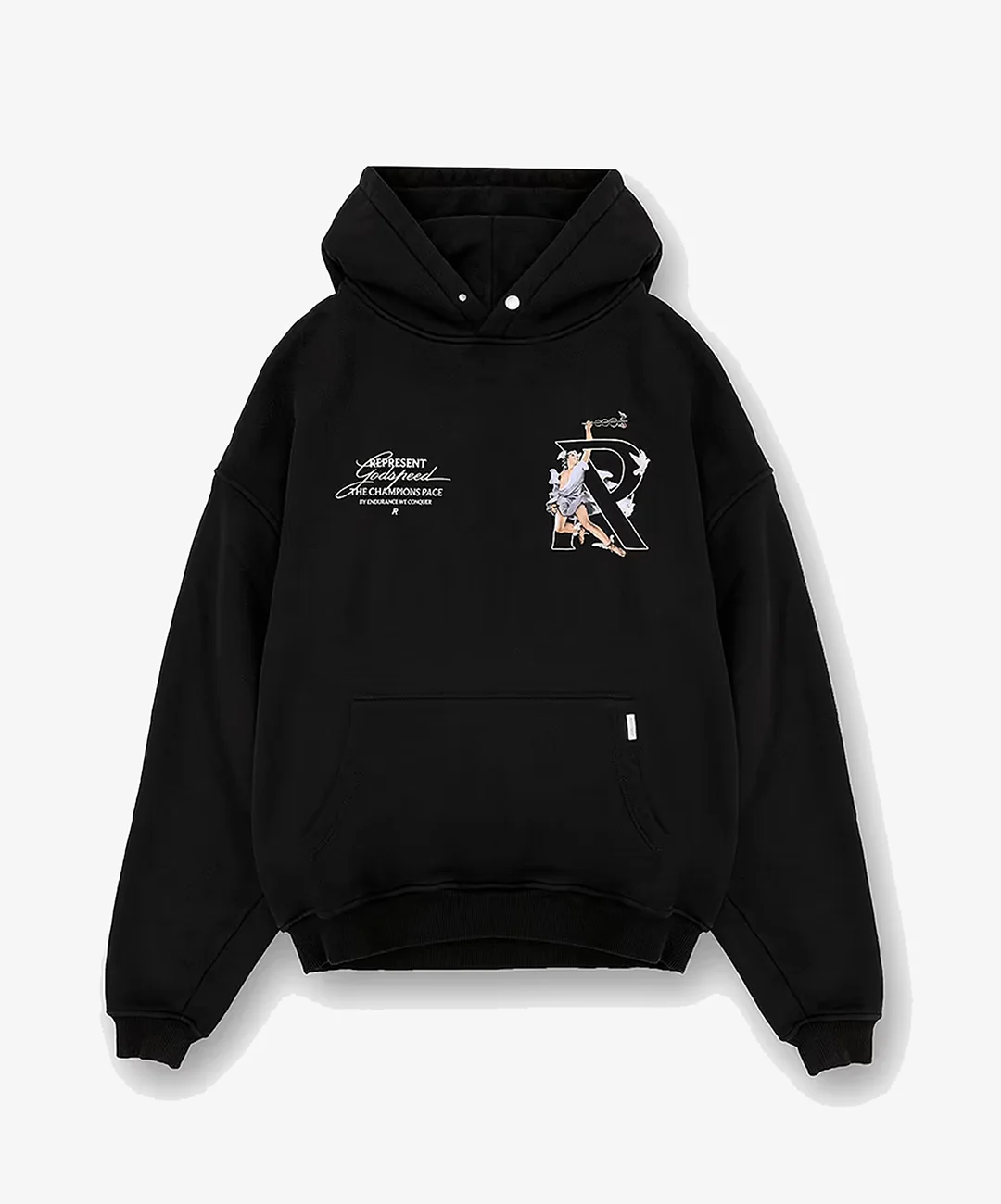 Represent | HERMES HOODIE { JET BLACK - Image 4
