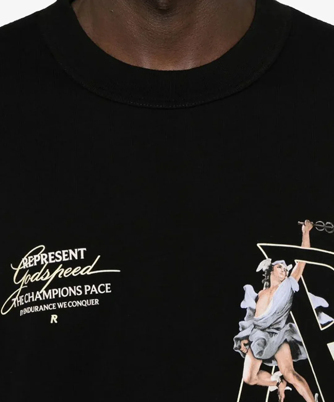 REPRESENT | HERMES T-SHIRT { JET BLACK - Image 4