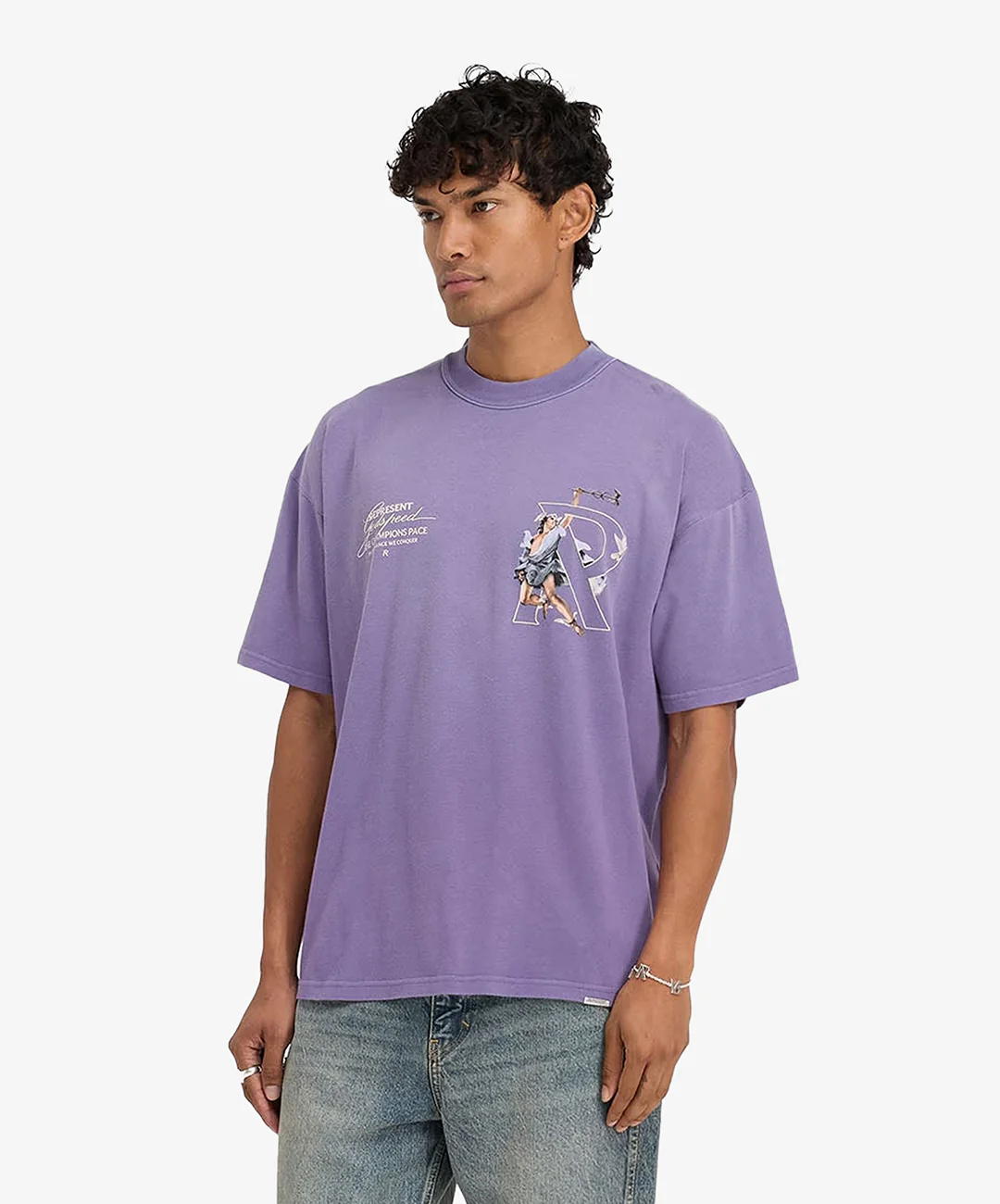 REPRESENT | HERMES T-SHIRT { PURPLE - Image 2