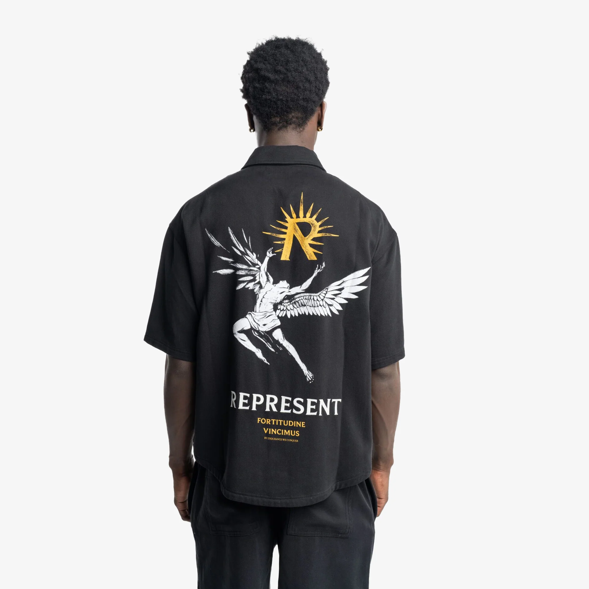 REPRESENT | ICARUS SHORT SLEEVE SHIRT { BLACK - Image 2