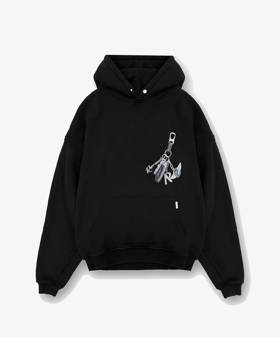 Represent | KEYS TO THE CLUB HOODIE { JET BLACK - Image 4