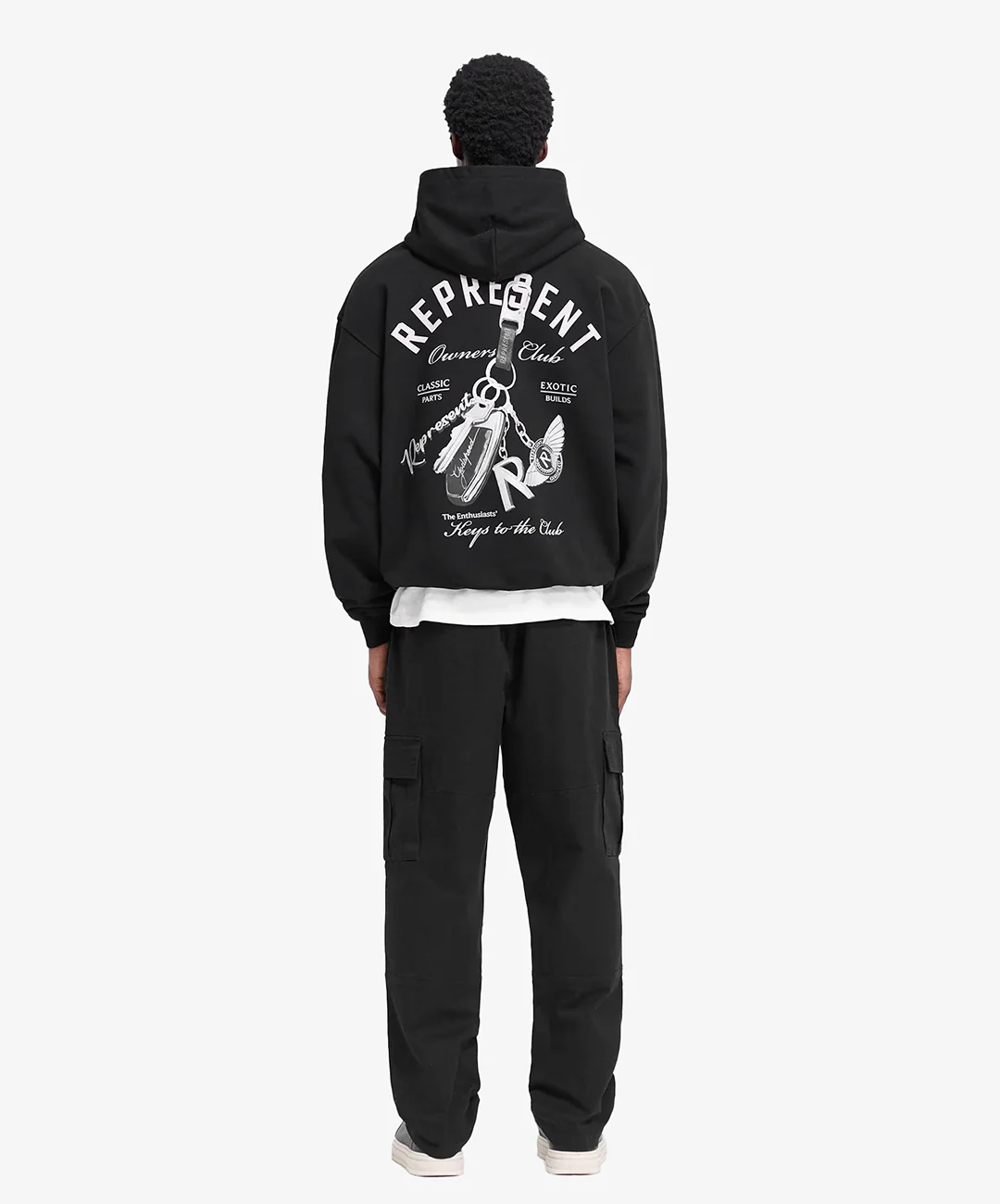 Represent | KEYS TO THE CLUB HOODIE { JET BLACK - Image 7
