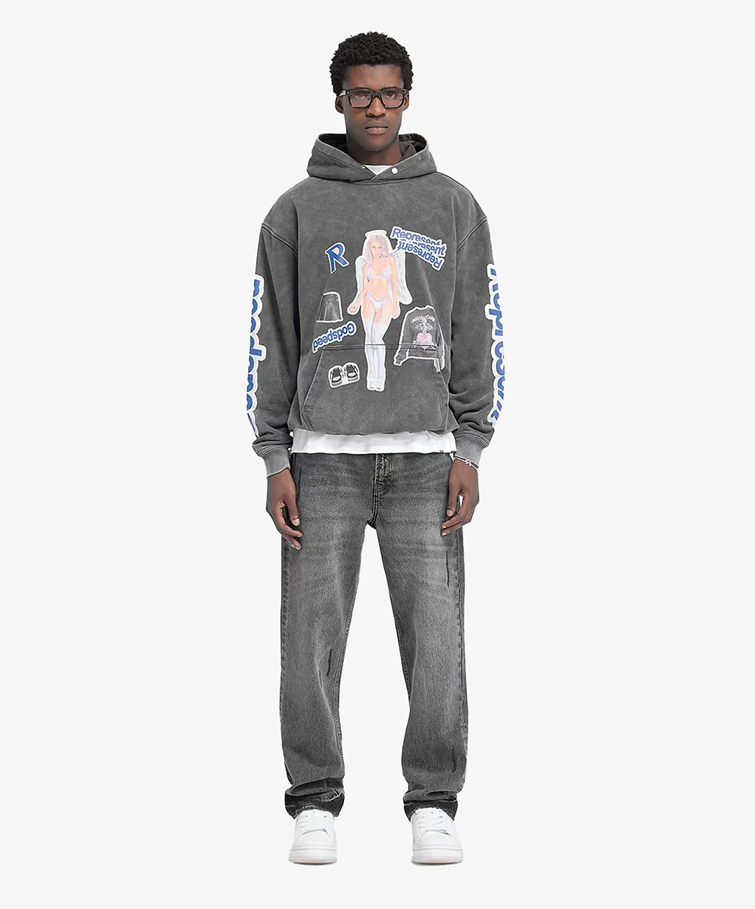 Represent | QUESTION YOUR INNOCENCE HOODIE { VINTAGE GREY - Image 6