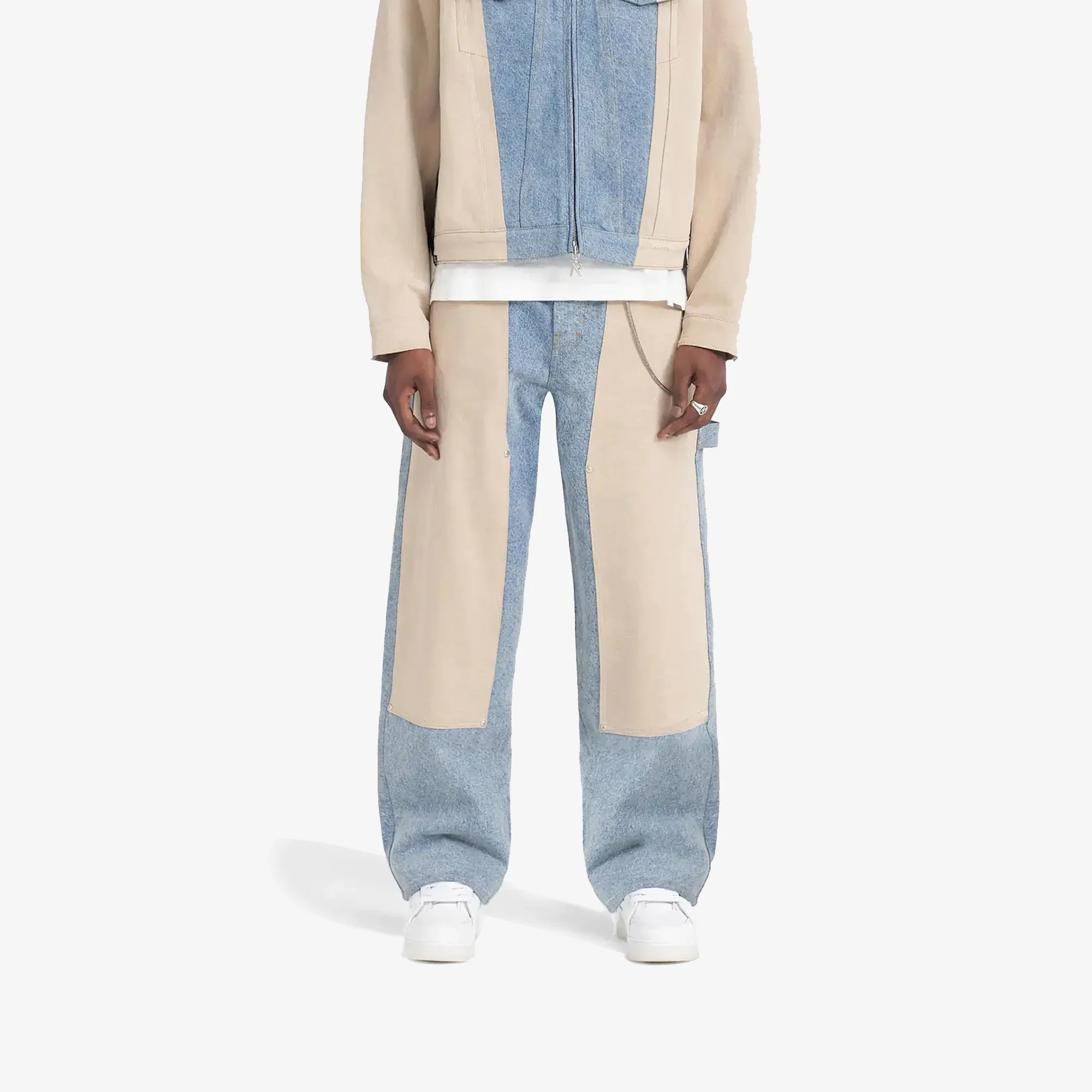 REPRESENT | R3C-V2 COLOUR BLOCK CARPENTER DENIM { BLUE