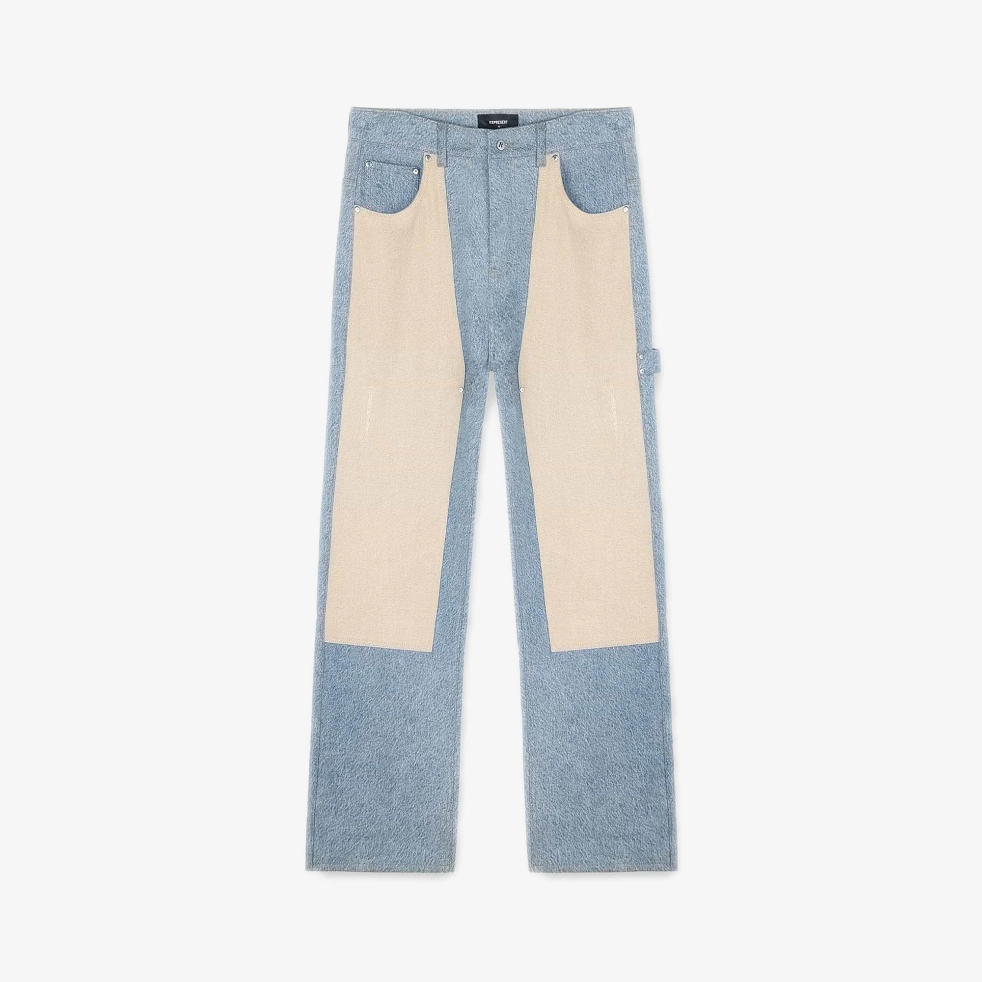 REPRESENT | R3C-V2 COLOUR BLOCK CARPENTER DENIM { BLUE - Image 7