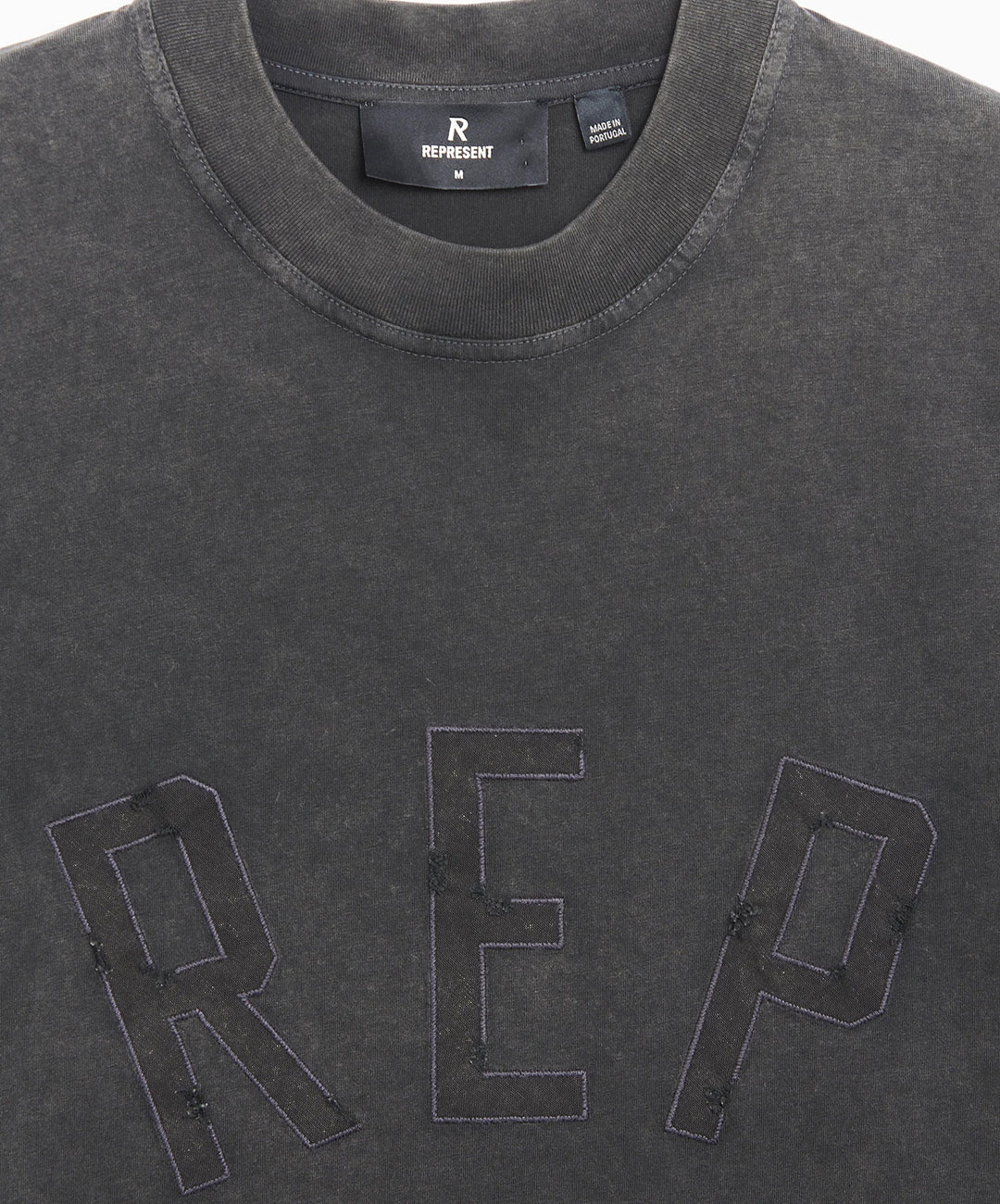 REPRESENT | REP APPLIQUE T-SHIRT { VINTAGE BLACK - Image 5