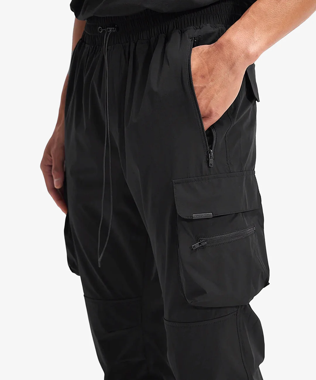 REPRESENT | STEPPED HEM SWEATPANTS { 247 PANT { BLACK - Image 4