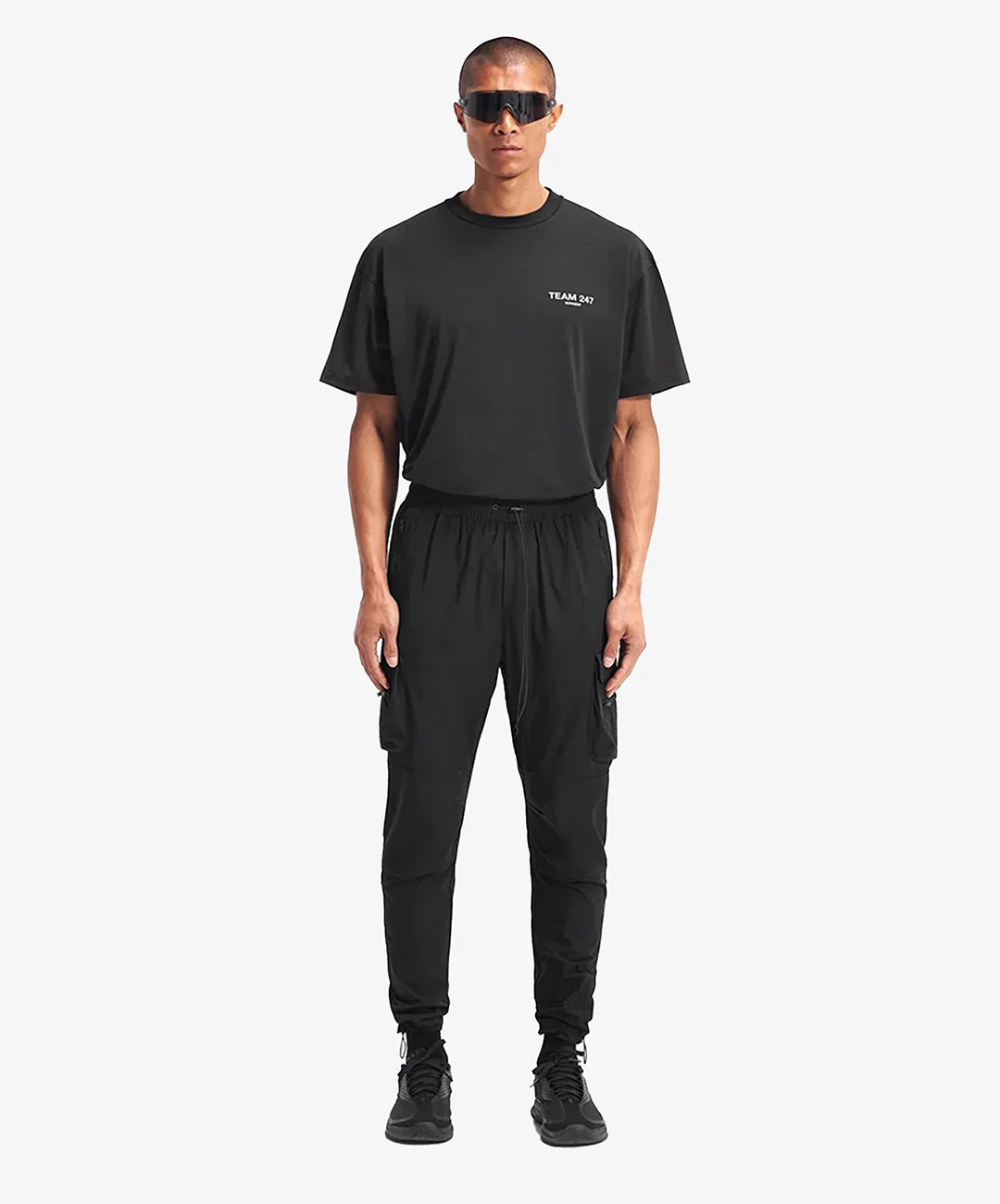 REPRESENT | STEPPED HEM SWEATPANTS { 247 PANT { BLACK - Image 7