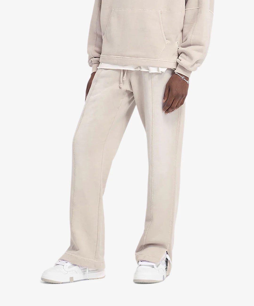 REPRESENT | STEPPED HEM SWEATPANTS { OAT - Image 2