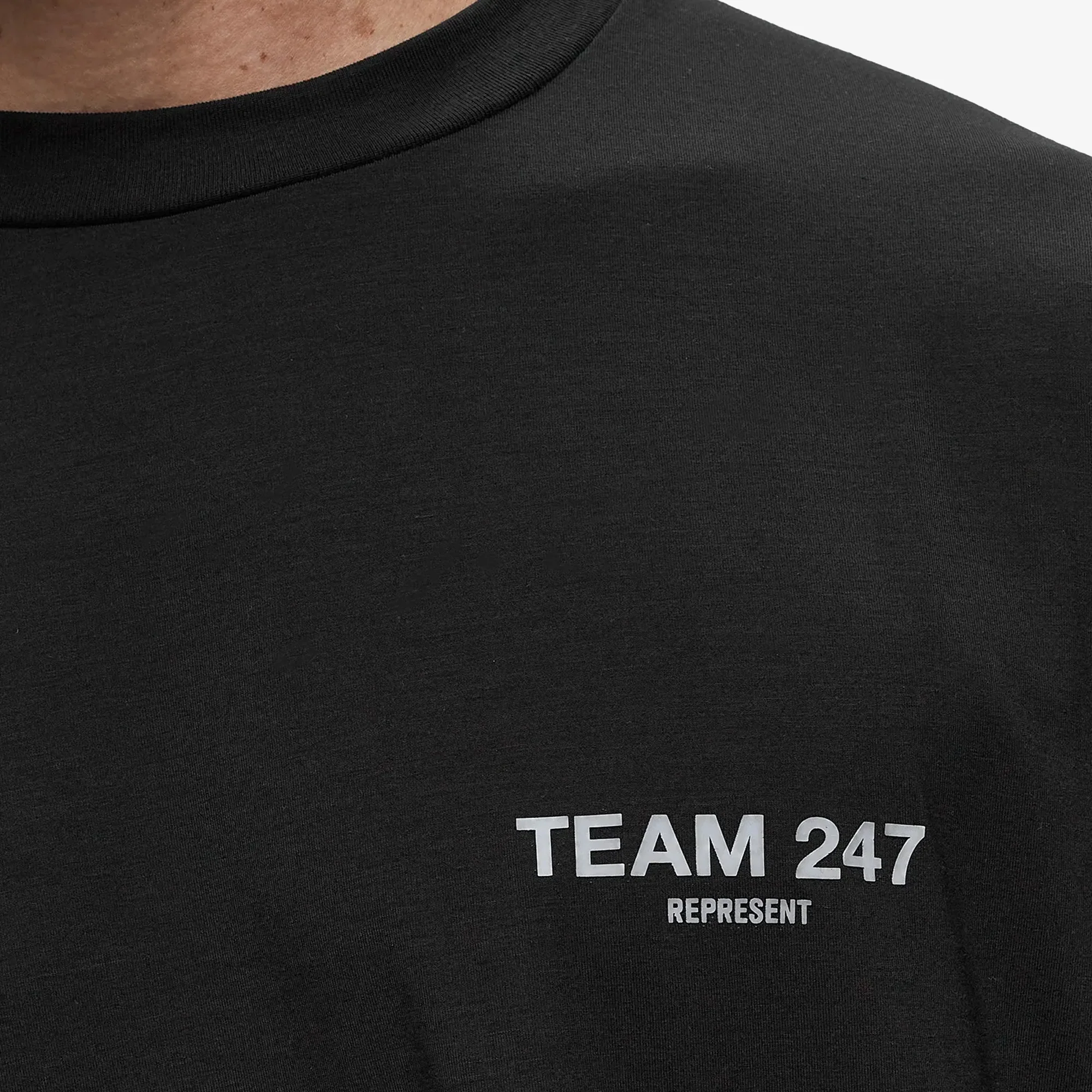 REPRESENT | TEAM 247 OVERSIZED T-SHIRT { BLACK - Image 3