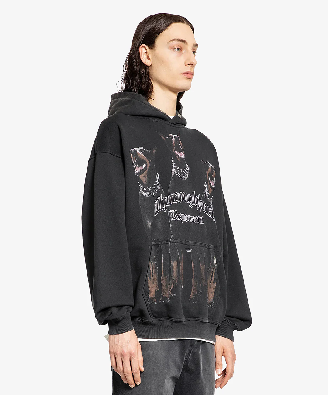 Represent | THOROUGHBRED HOODIE { VINTAGE/BLACK - Image 2