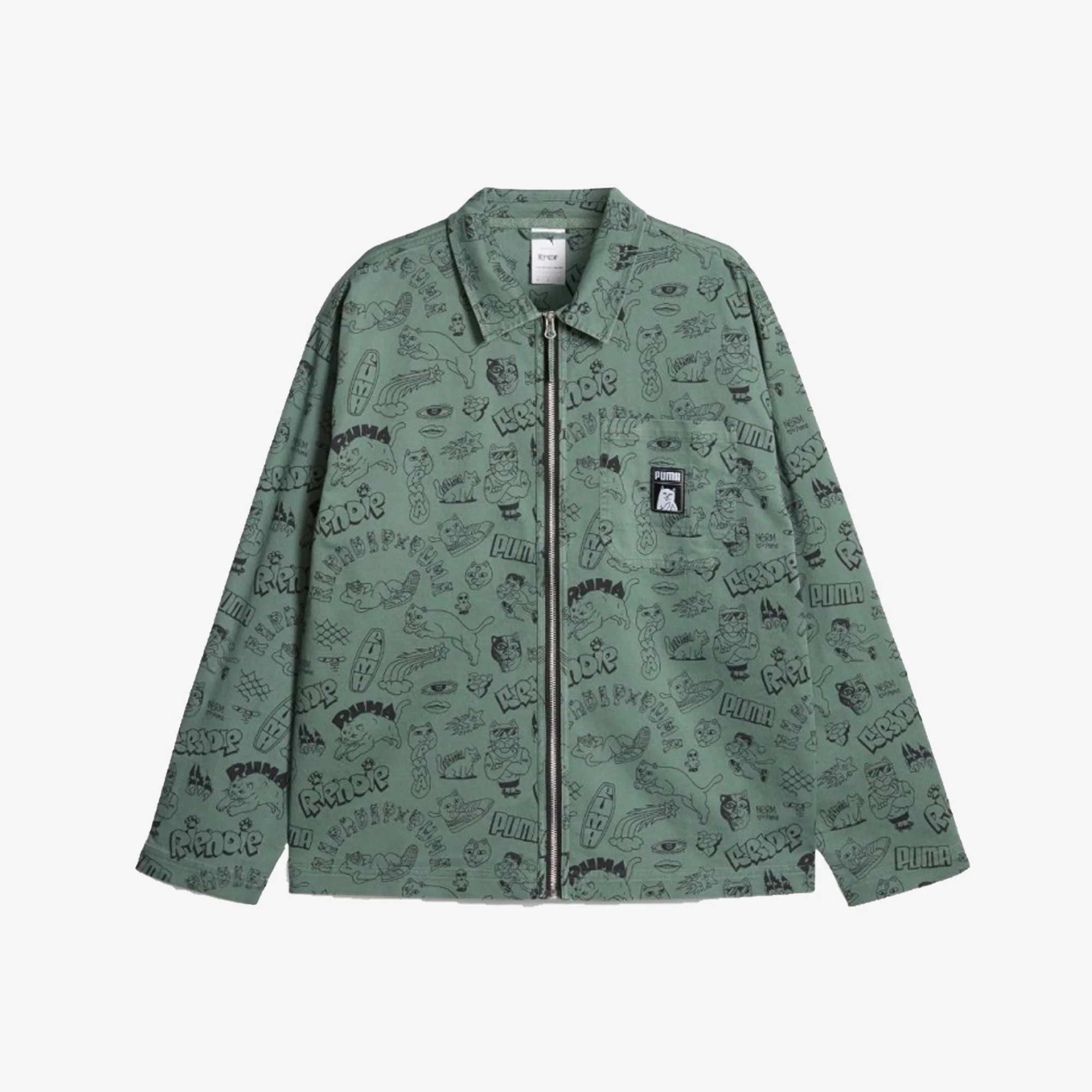 Puma | RIPNDIP TWILL SHIRT { EUCALYPTUS