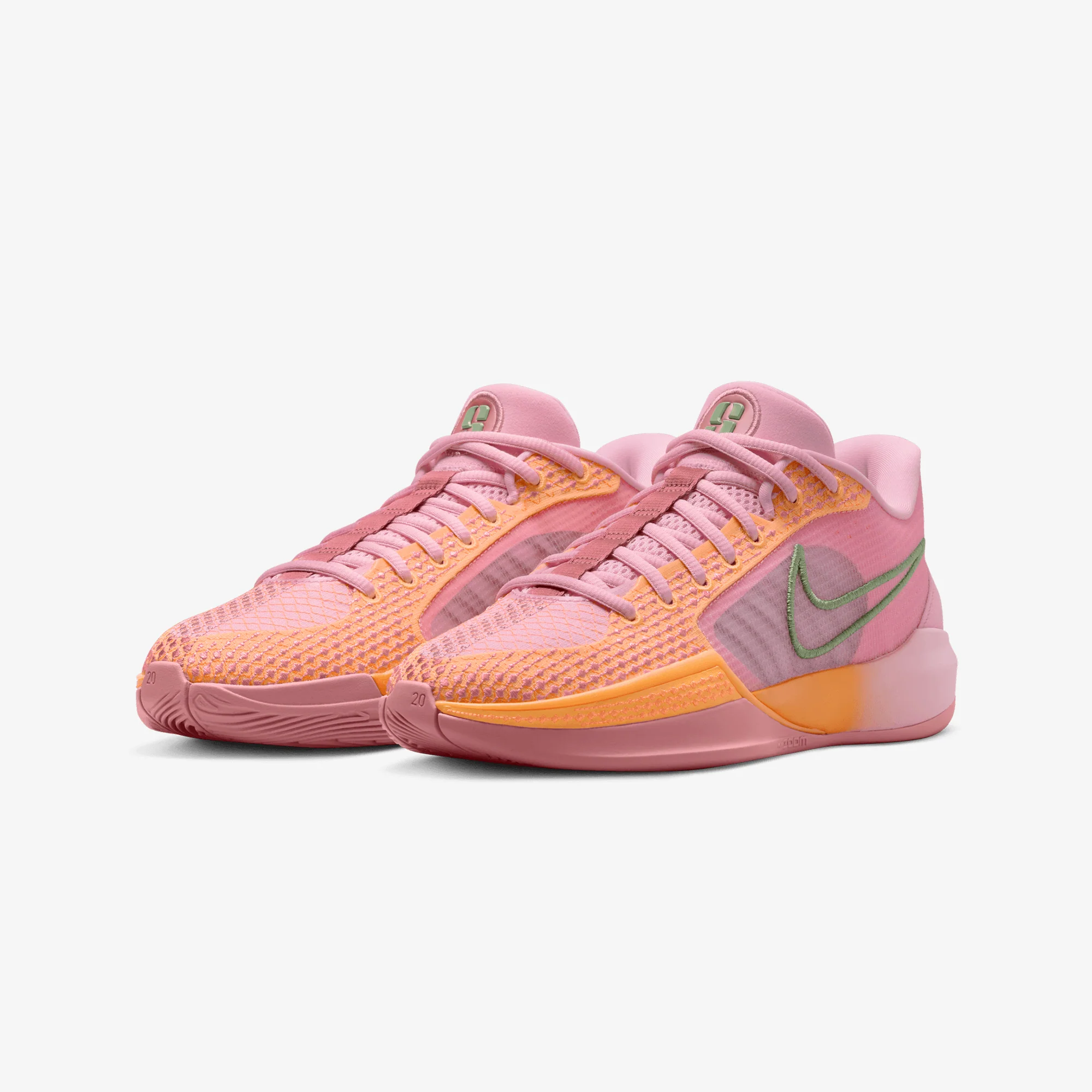 Nike | SABRINA 1 "WEST COAST ROOTS" EP { MED SOFT PINK/OIL GREEN-TOTAL ORANGE - Image 3