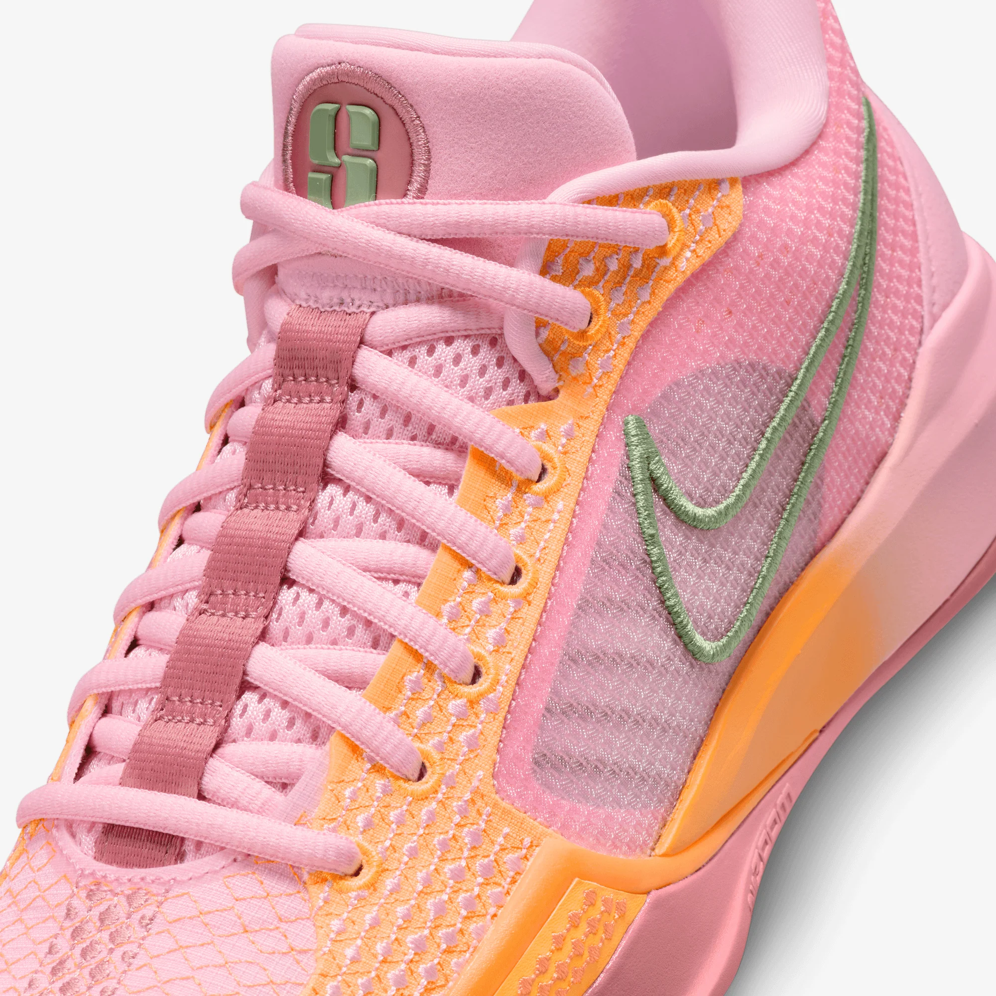 Nike | SABRINA 1 "WEST COAST ROOTS" EP { MED SOFT PINK/OIL GREEN-TOTAL ORANGE - Image 4