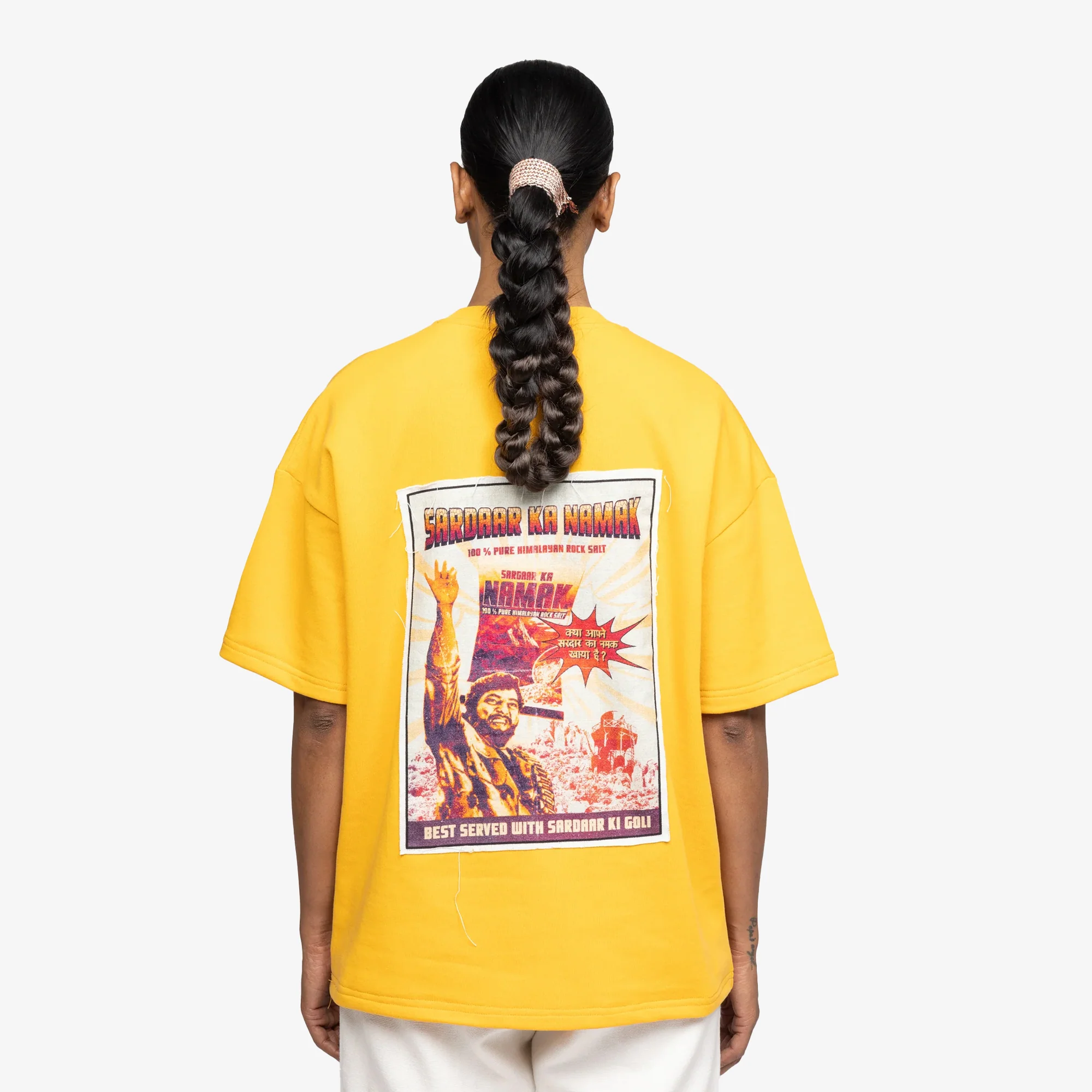 F A R A K | SARDAAR KA NAMAK T-SHIRT { YELLOW/YELLOW - Image 5