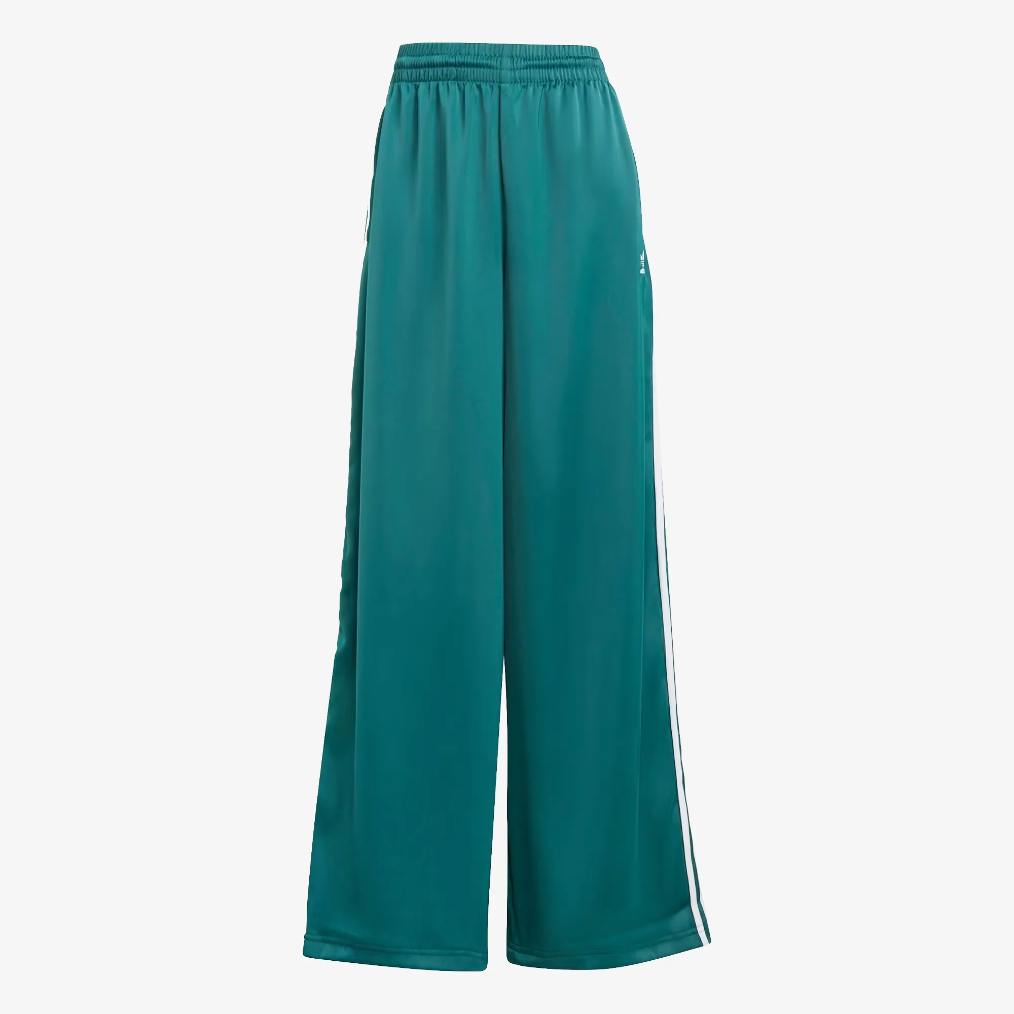 Adidas Originals | SATIN WIDE LEG TRACK PANTS  { GREEN - Image 3