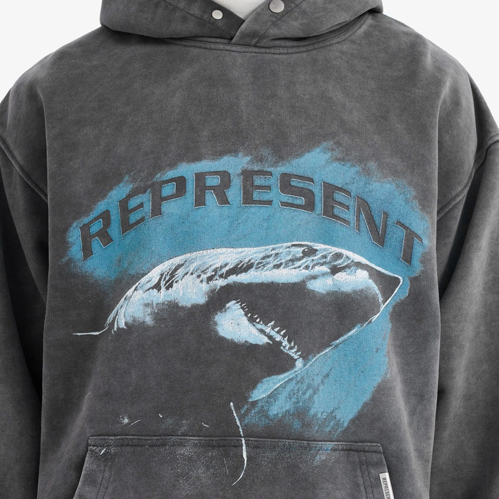 Represent | SHARK HOODIE  { VINTAGE GREY - Image 3