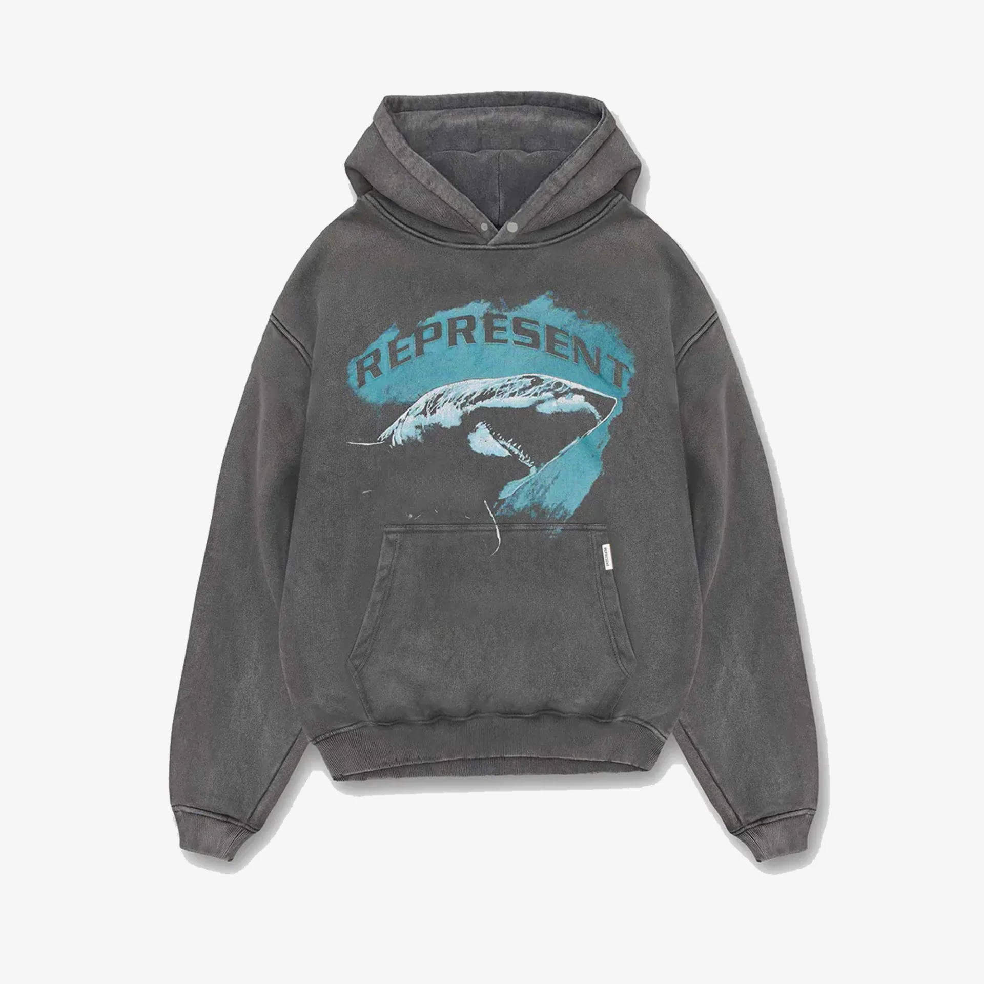 Represent | SHARK HOODIE  { VINTAGE GREY - Image 4