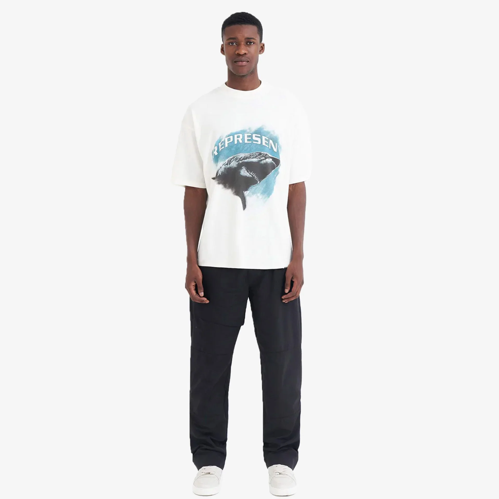 Represent | SHARK T-SHIRT 'FLAT WHITE' - Image 4