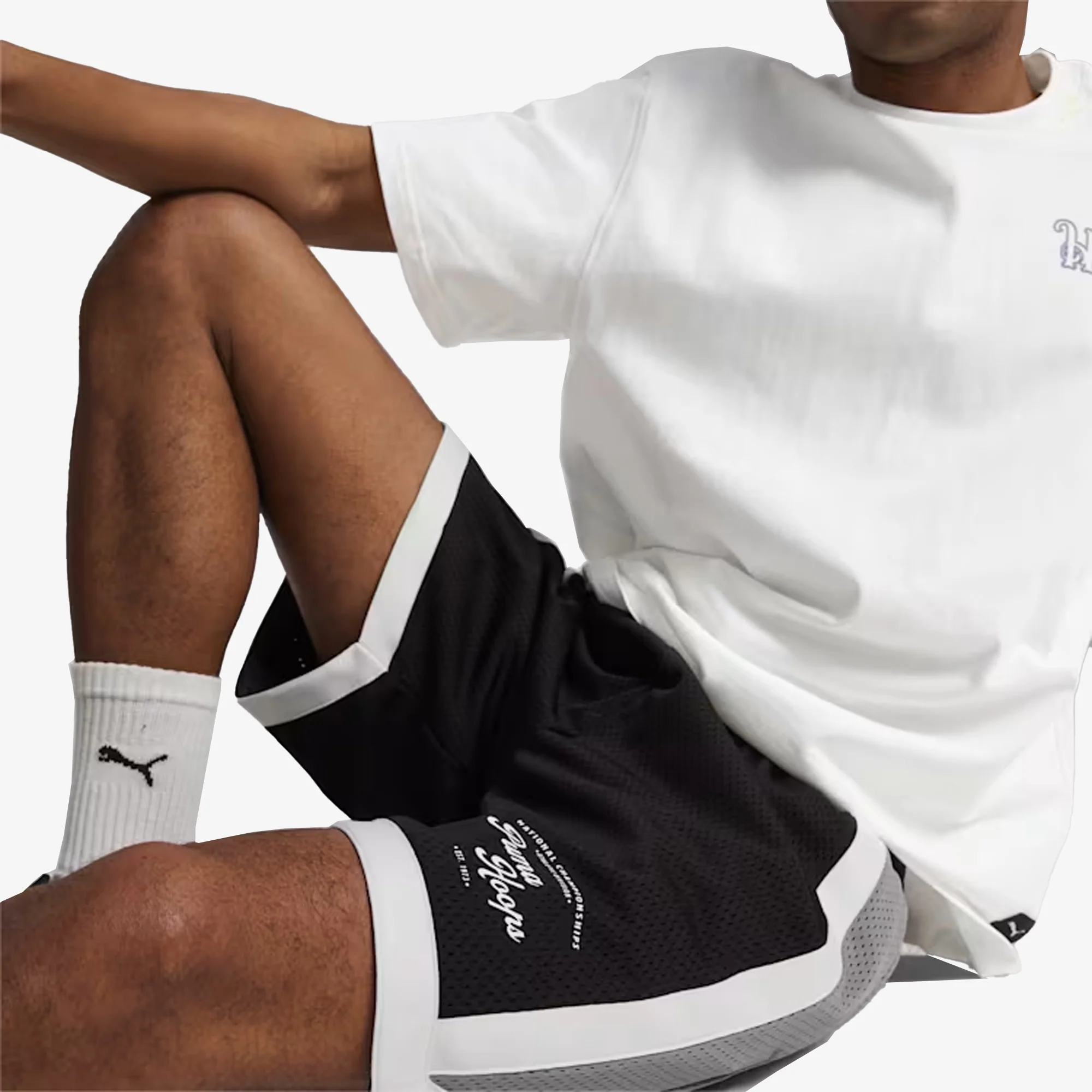 Puma | SHOWTIME BASKETBALL MESH SHORTS  { BLACK - Image 6