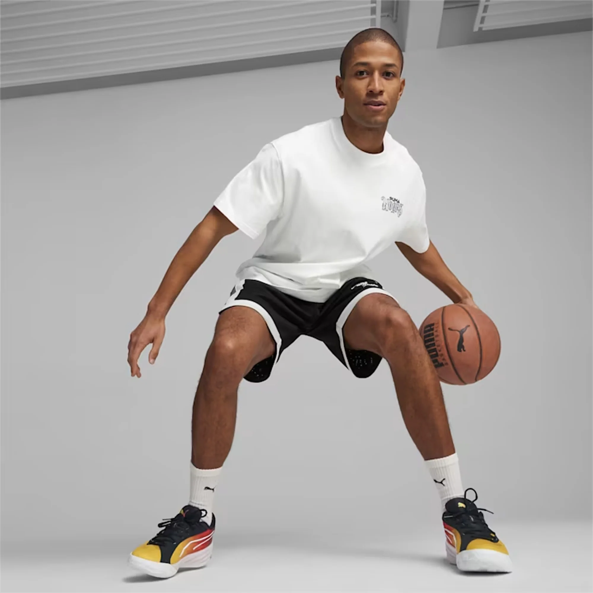 Puma | SHOWTIME BASKETBALL MESH SHORTS  { BLACK - Image 7