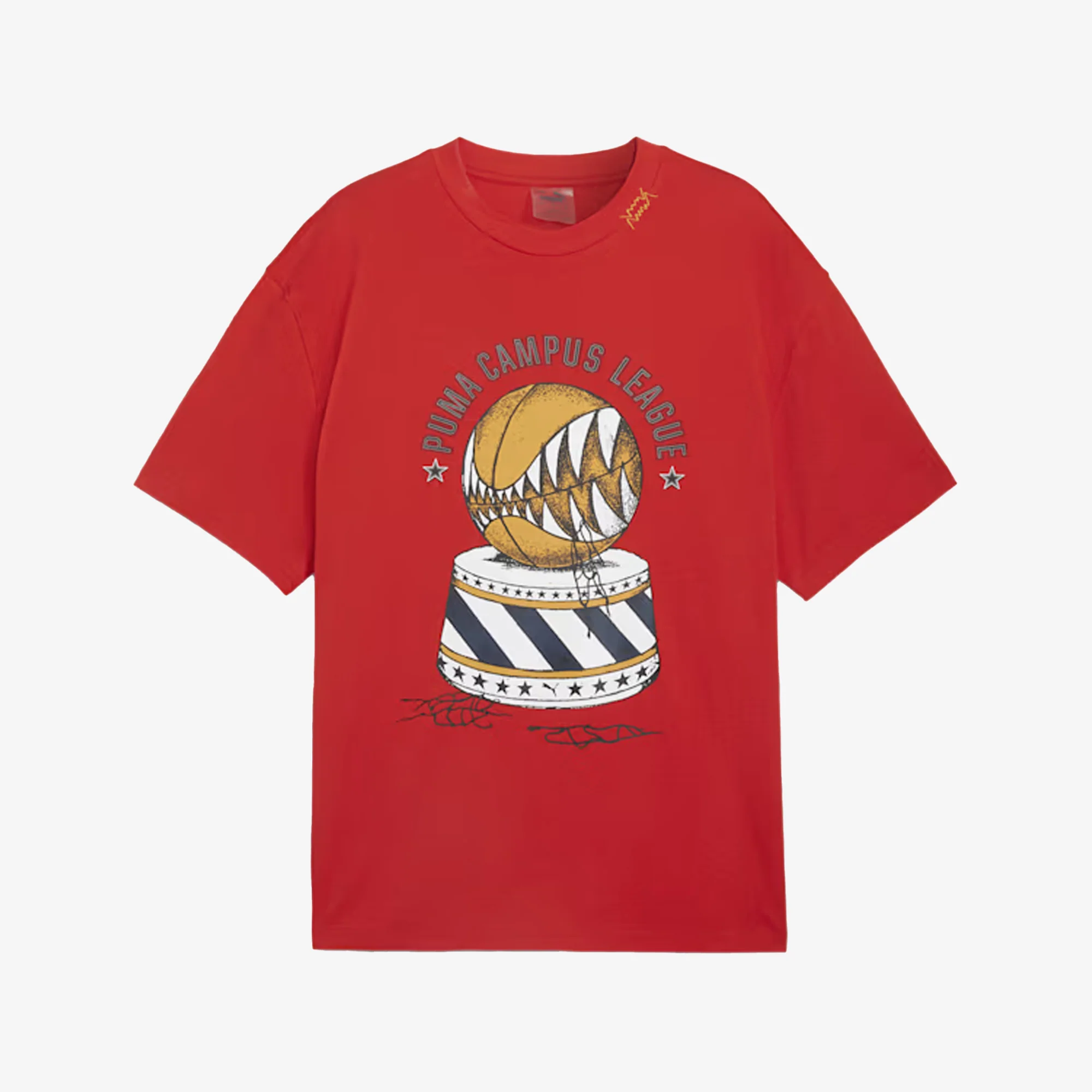 Puma | SHOWTIME BASKETBALL T-SHIRT { RED - Image 3