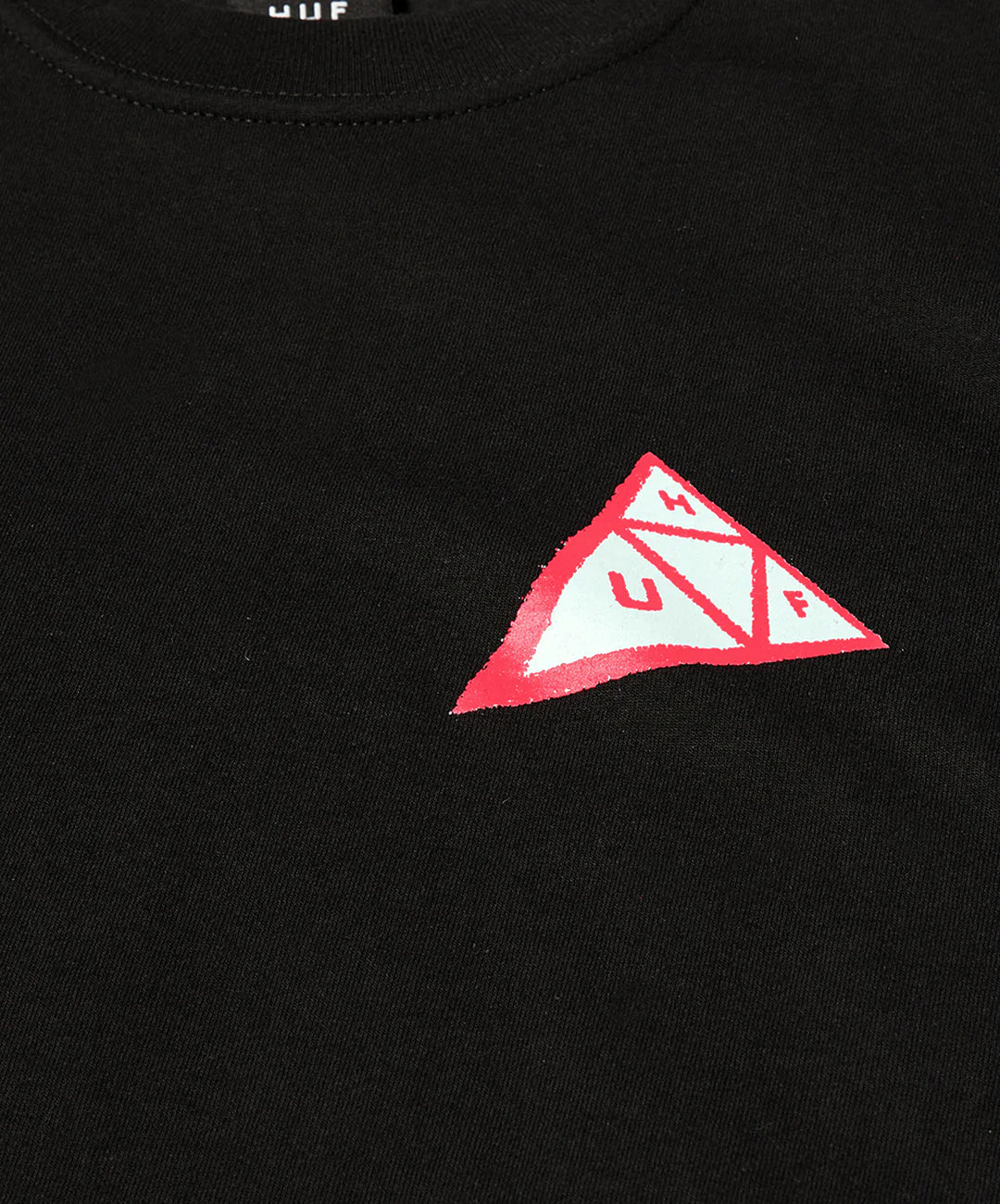 HUF | SKEWED TRIPLE TRIANGLE T-SHIRT  { BLACK - Image 3