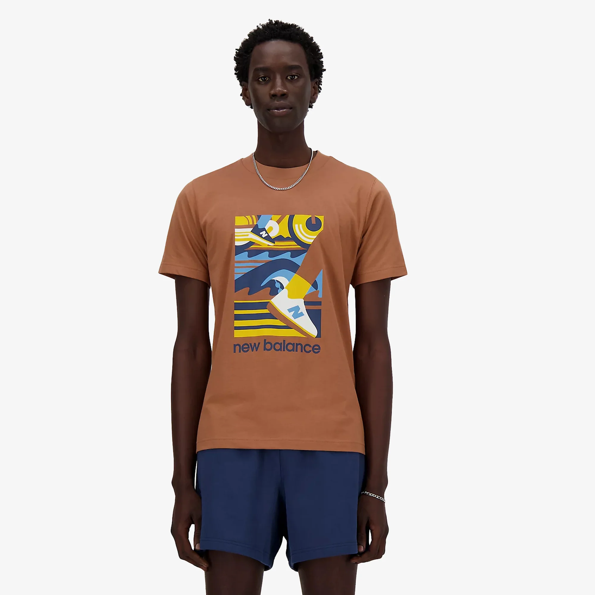 New Balance | SPORT ESSENTIALS TRIATHLON T-SHIRT { BROWN